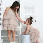 Harper Ruched Layered Tutu Sand-Clothing-Cracked Soda