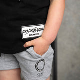 Brock Detailed Shorts - Grey-Clothing-Cracked Soda