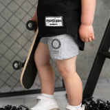 Brock Detailed Shorts - Grey-Clothing-Cracked Soda