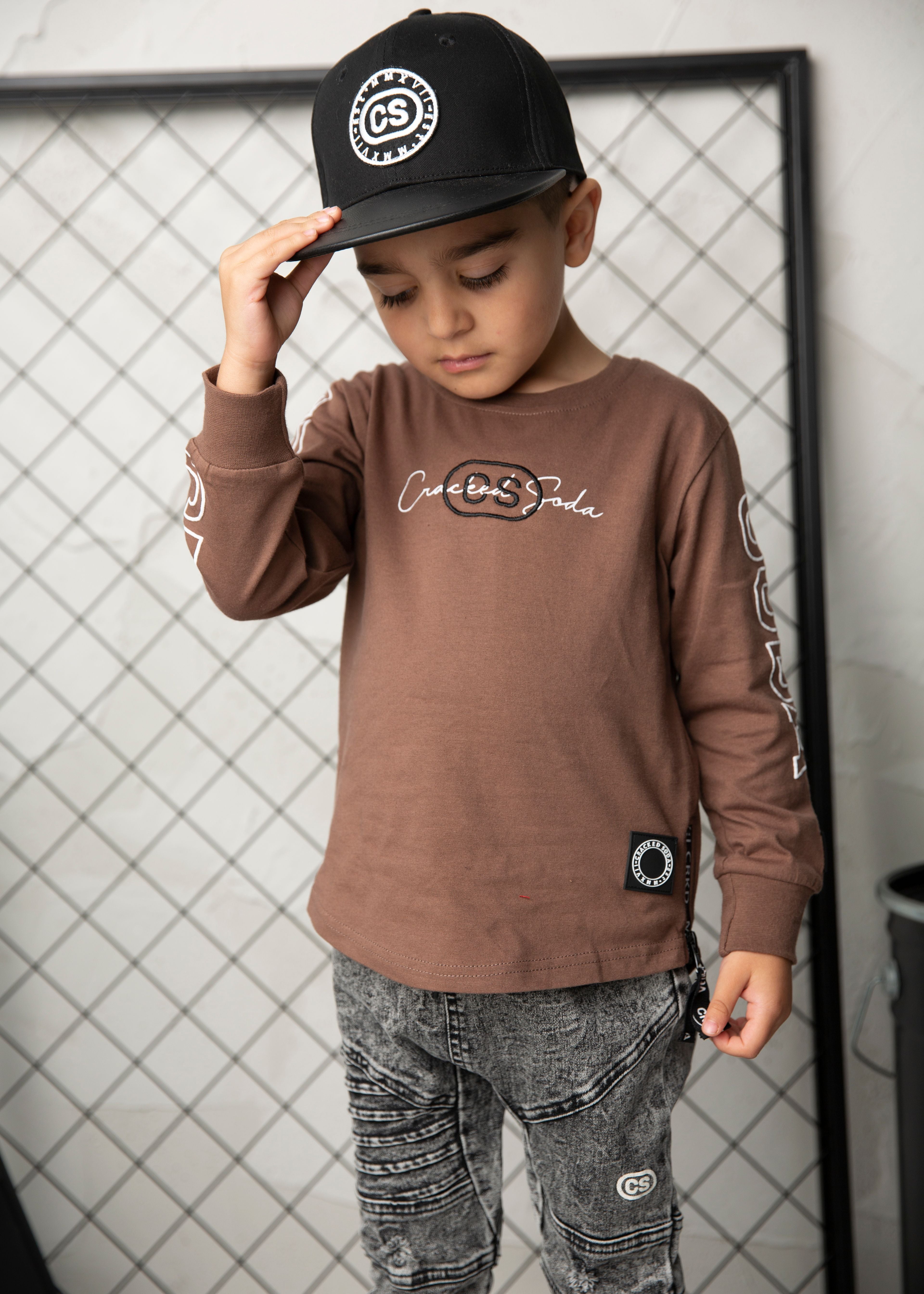Charlie L/Sleeve Tee - Coco-Clothing-Cracked Soda