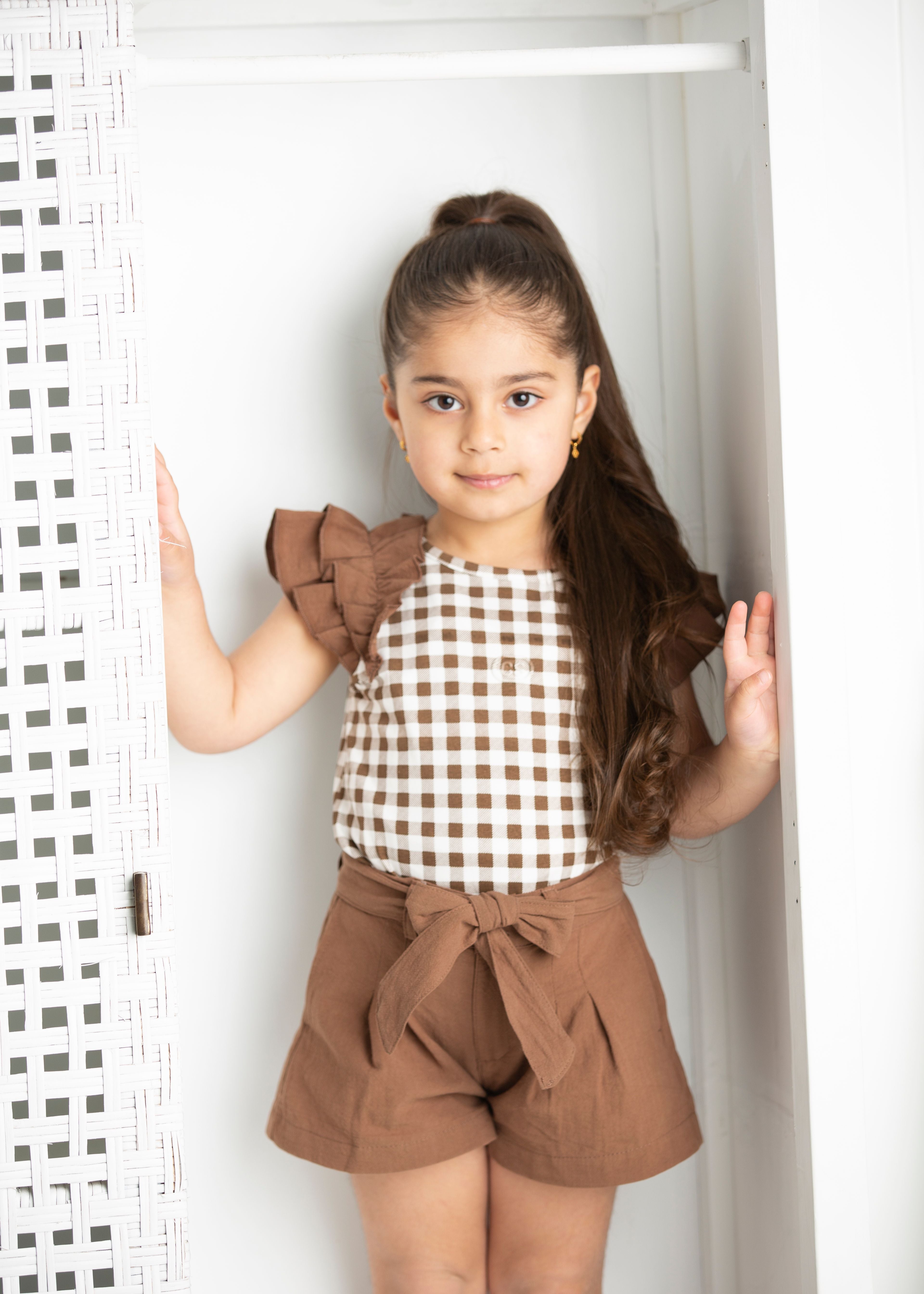 Skylar Check Top - Mocha-Clothing-Cracked Soda