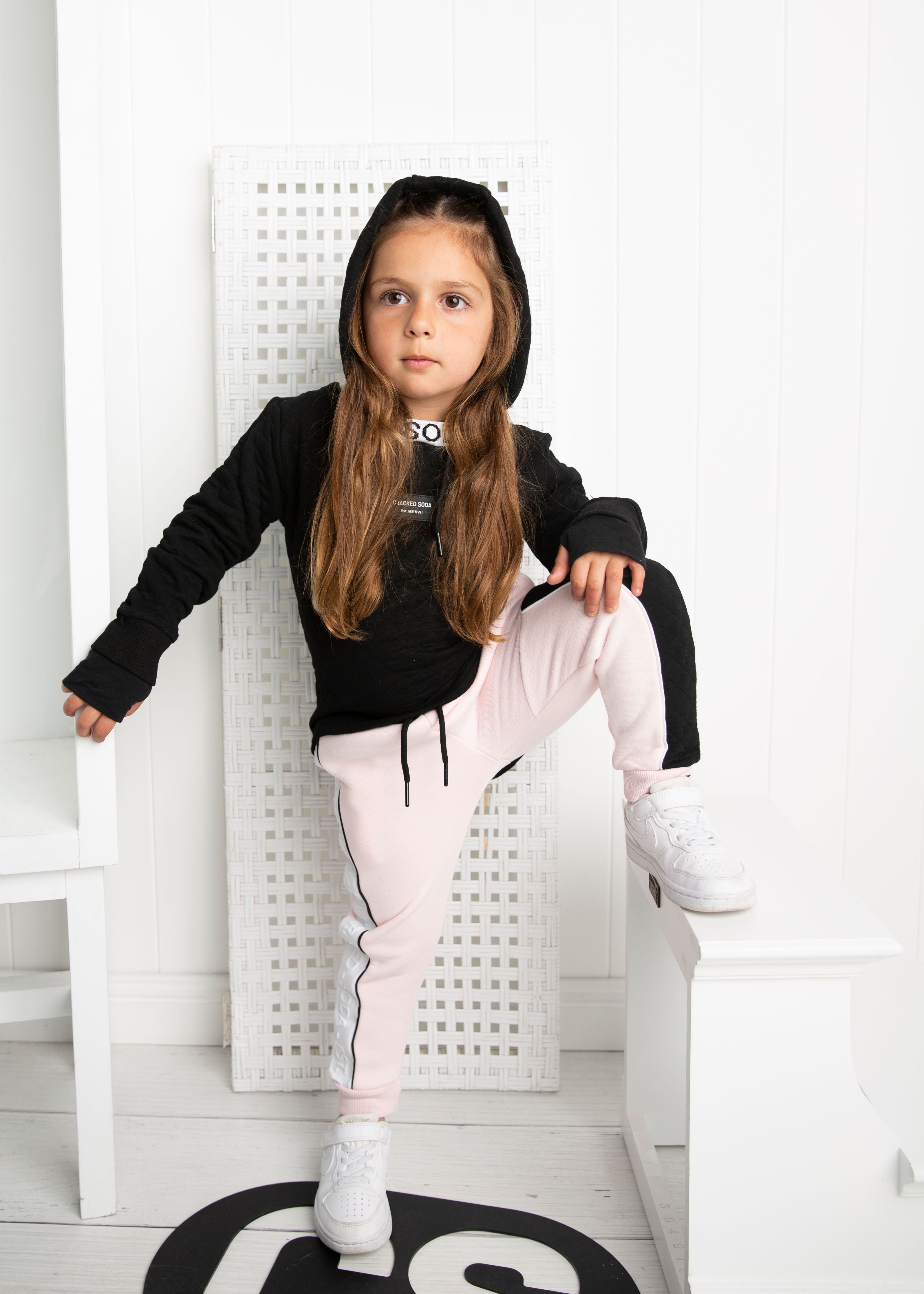 Cleo Detailed Trackpants - Pink-Clothing-Cracked Soda