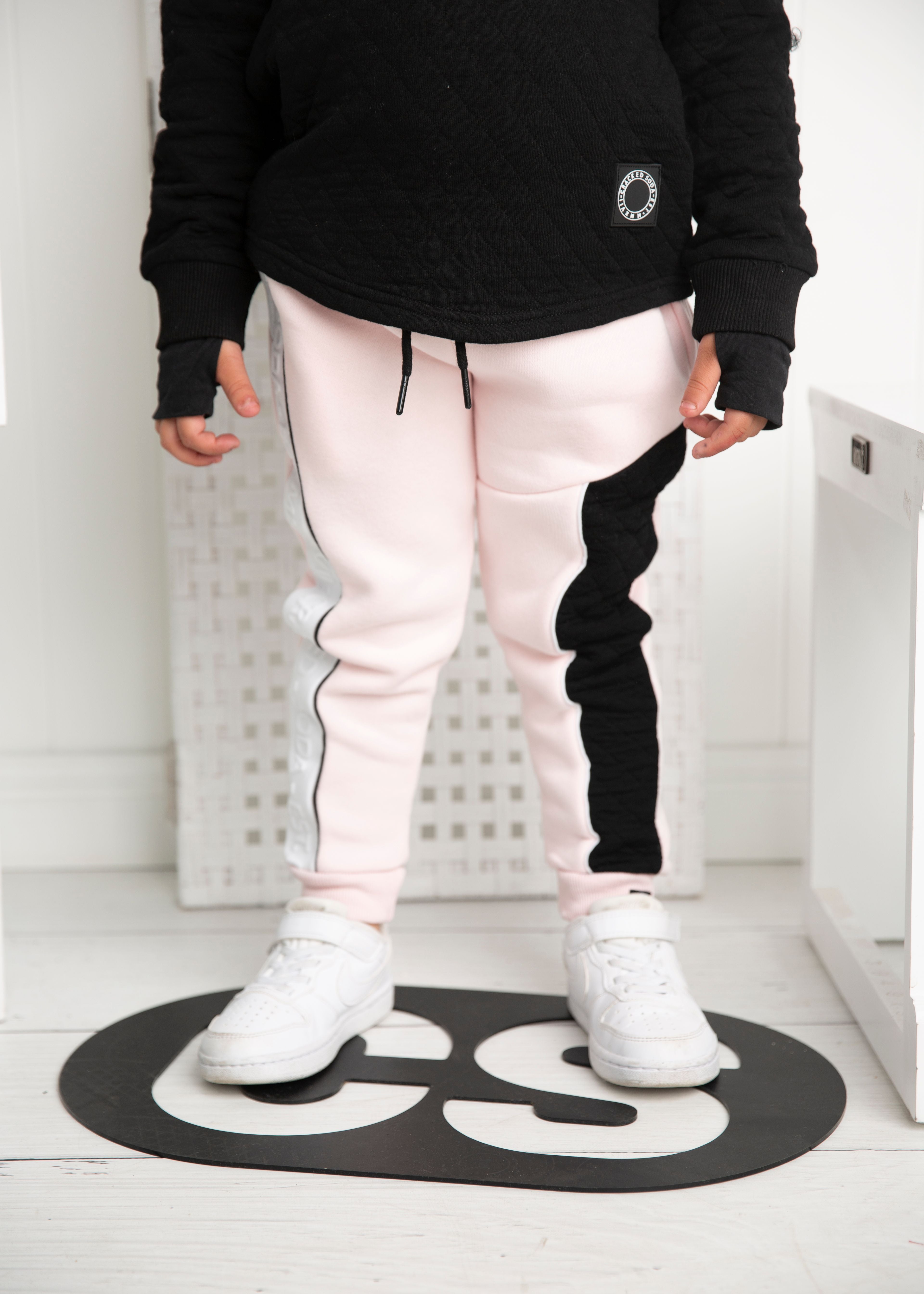 Cleo Detailed Trackpants - Pink-Clothing-Cracked Soda