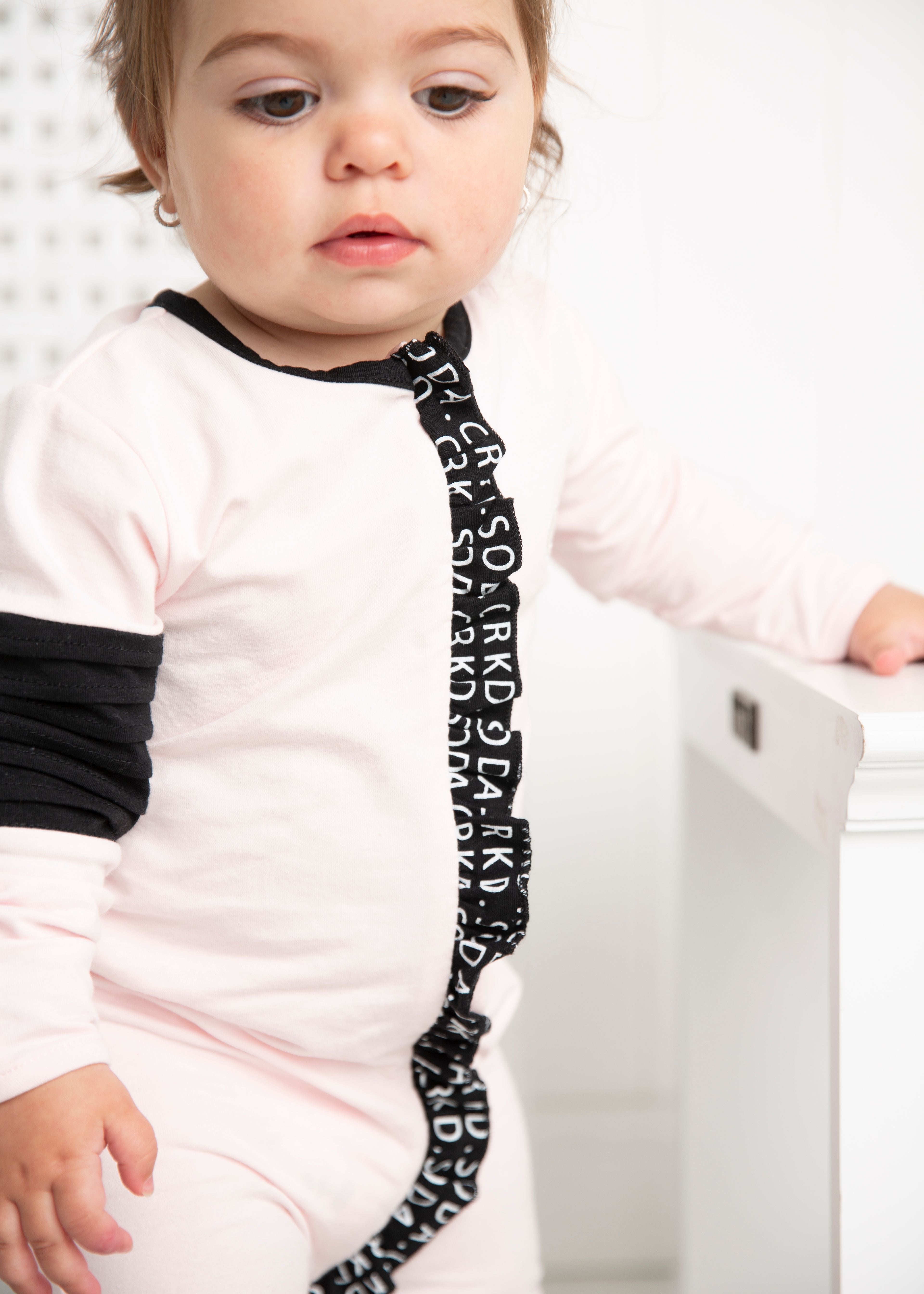 Cleo Detailed Frill Romper - Pink-Clothing-Cracked Soda