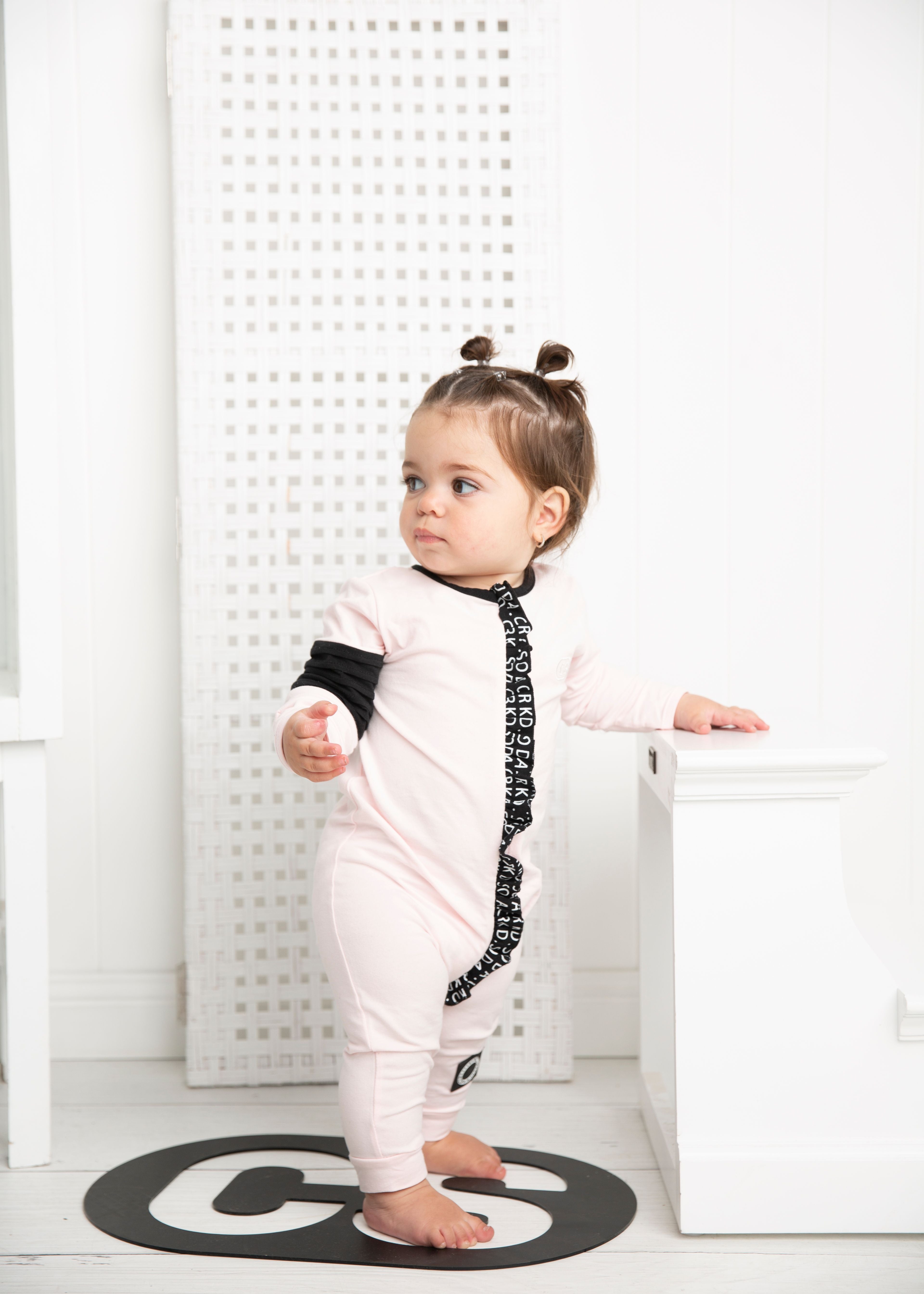 Cleo Detailed Frill Romper - Pink-Clothing-Cracked Soda