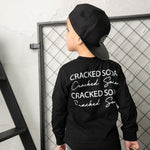 CS Signature L/Sleeve Tee - Black-Clothing-Cracked Soda