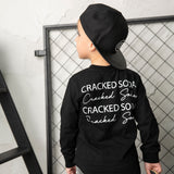 CS Signature L/Sleeve Tee - Black-Clothing-Cracked Soda