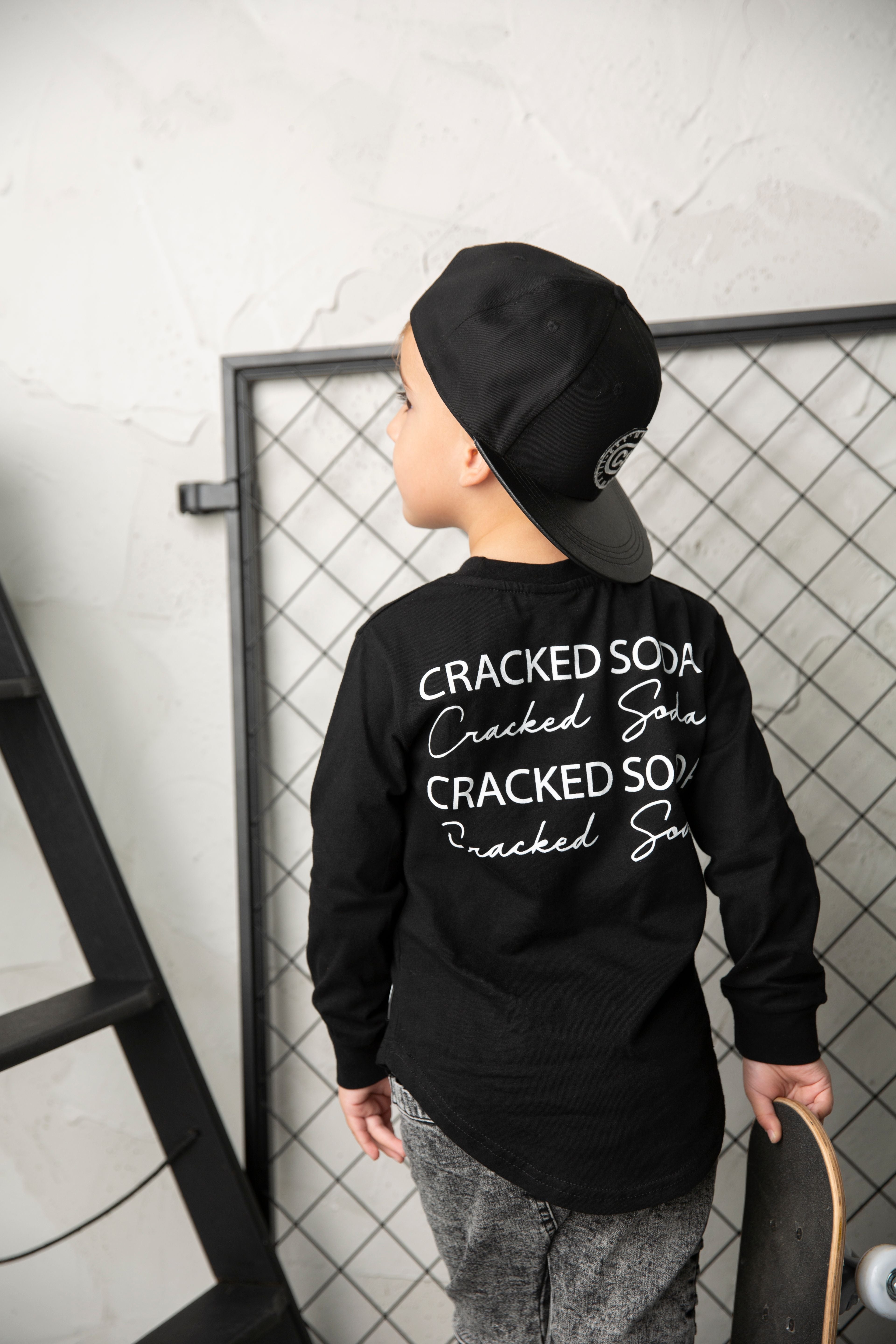 CS Signature L/Sleeve Tee - Black-Clothing-Cracked Soda