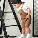 Dash Linen Overall Set - Mocha-Clothing-Cracked Soda