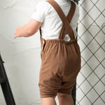 Dash Linen Overall Set - Mocha-Clothing-Cracked Soda