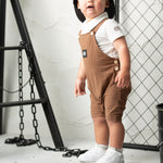 Dash Linen Overall Set - Mocha-Clothing-Cracked Soda
