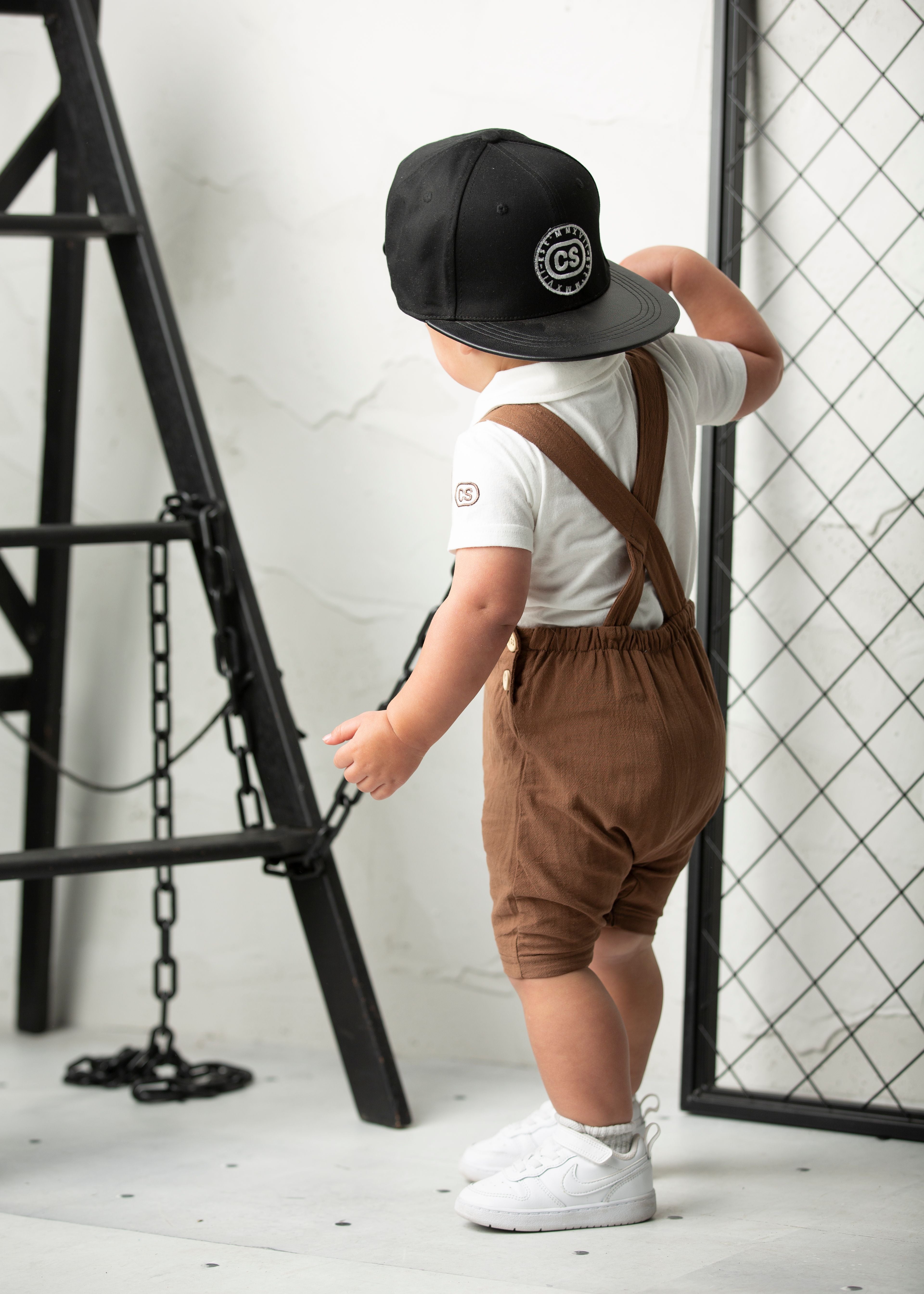 Dash Linen Overall Set - Mocha-Clothing-Cracked Soda