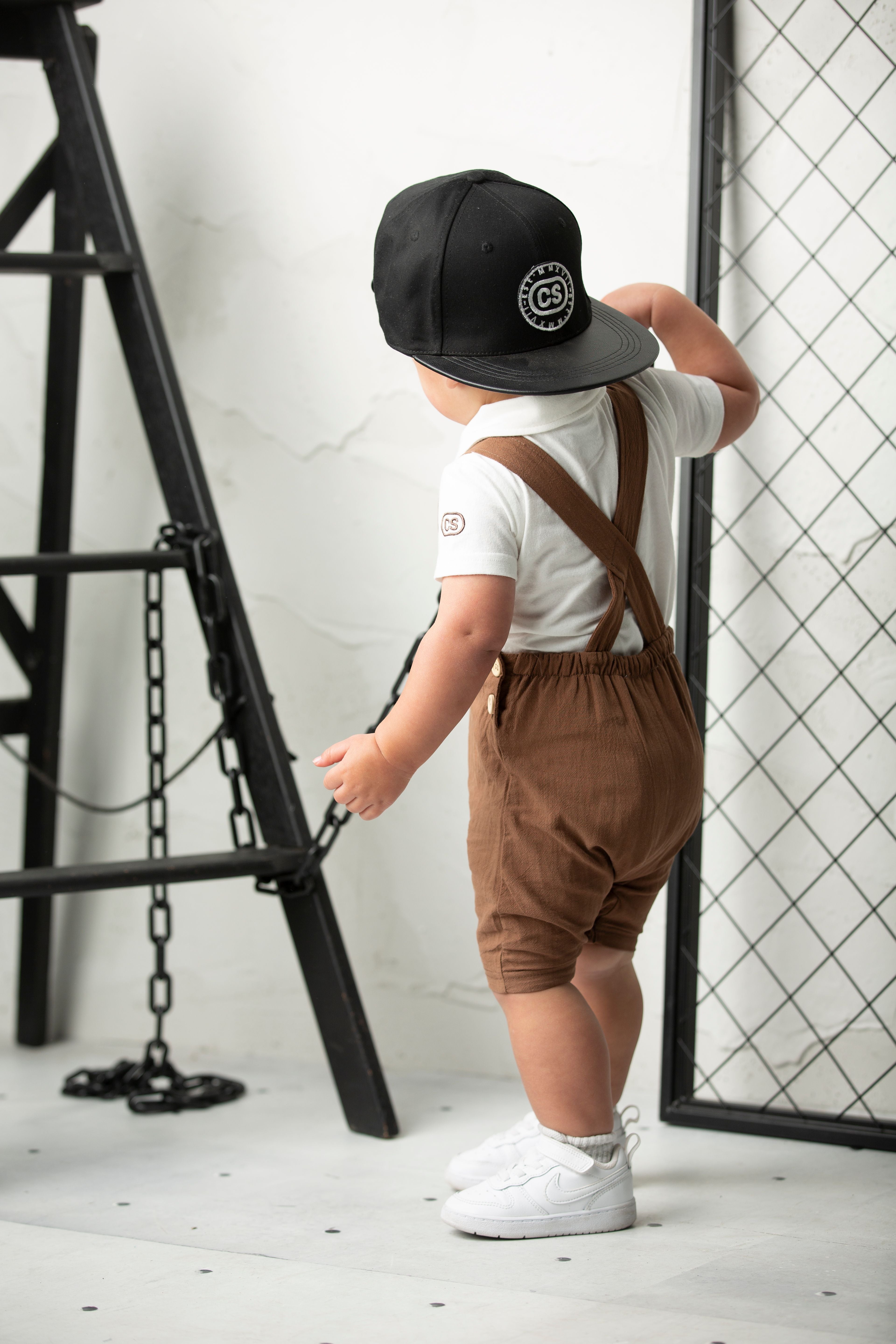 Dash Linen Overall Set - Mocha-Clothing-Cracked Soda