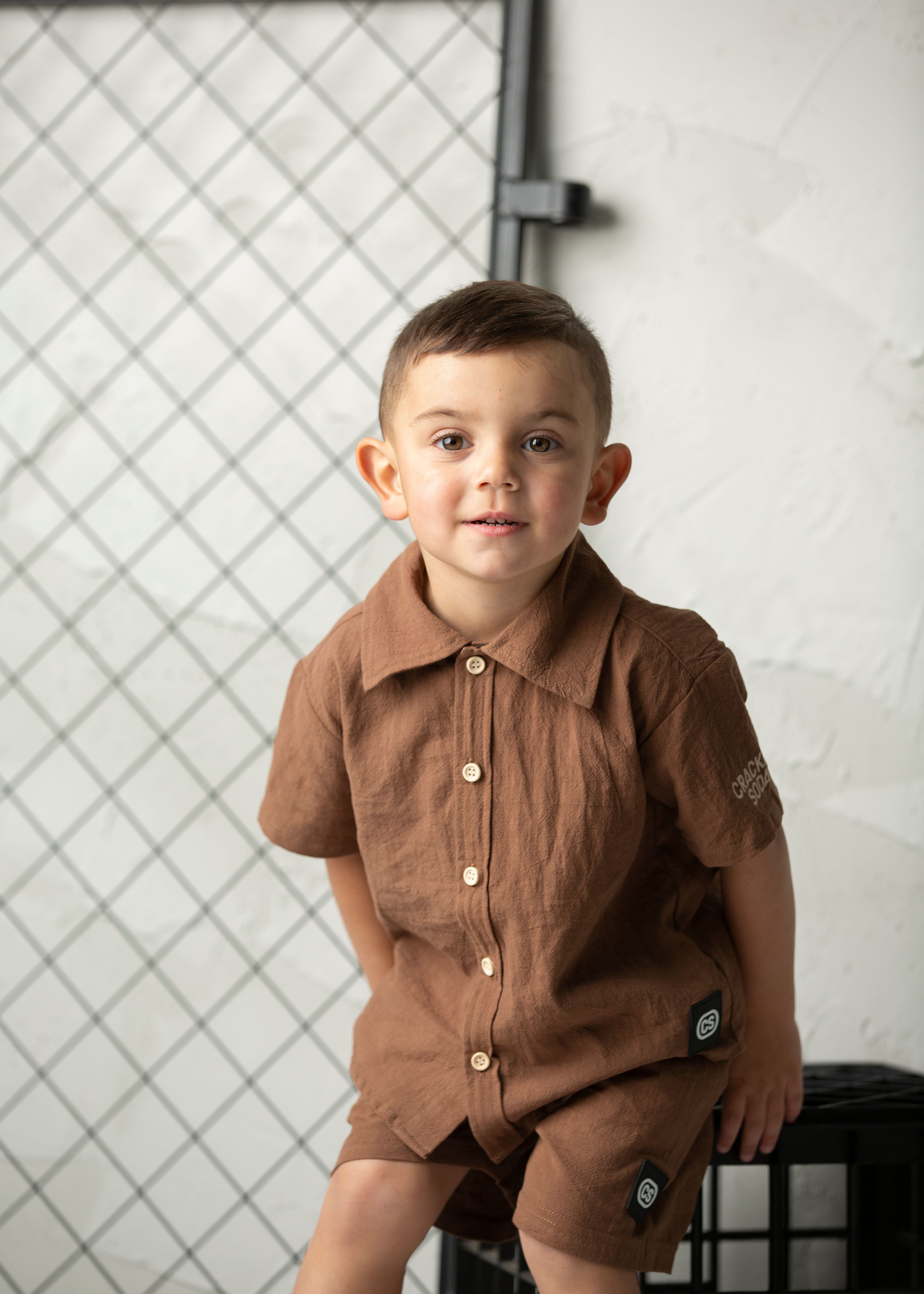 Dash Linen Shirt - Mocha-Clothing-Cracked Soda