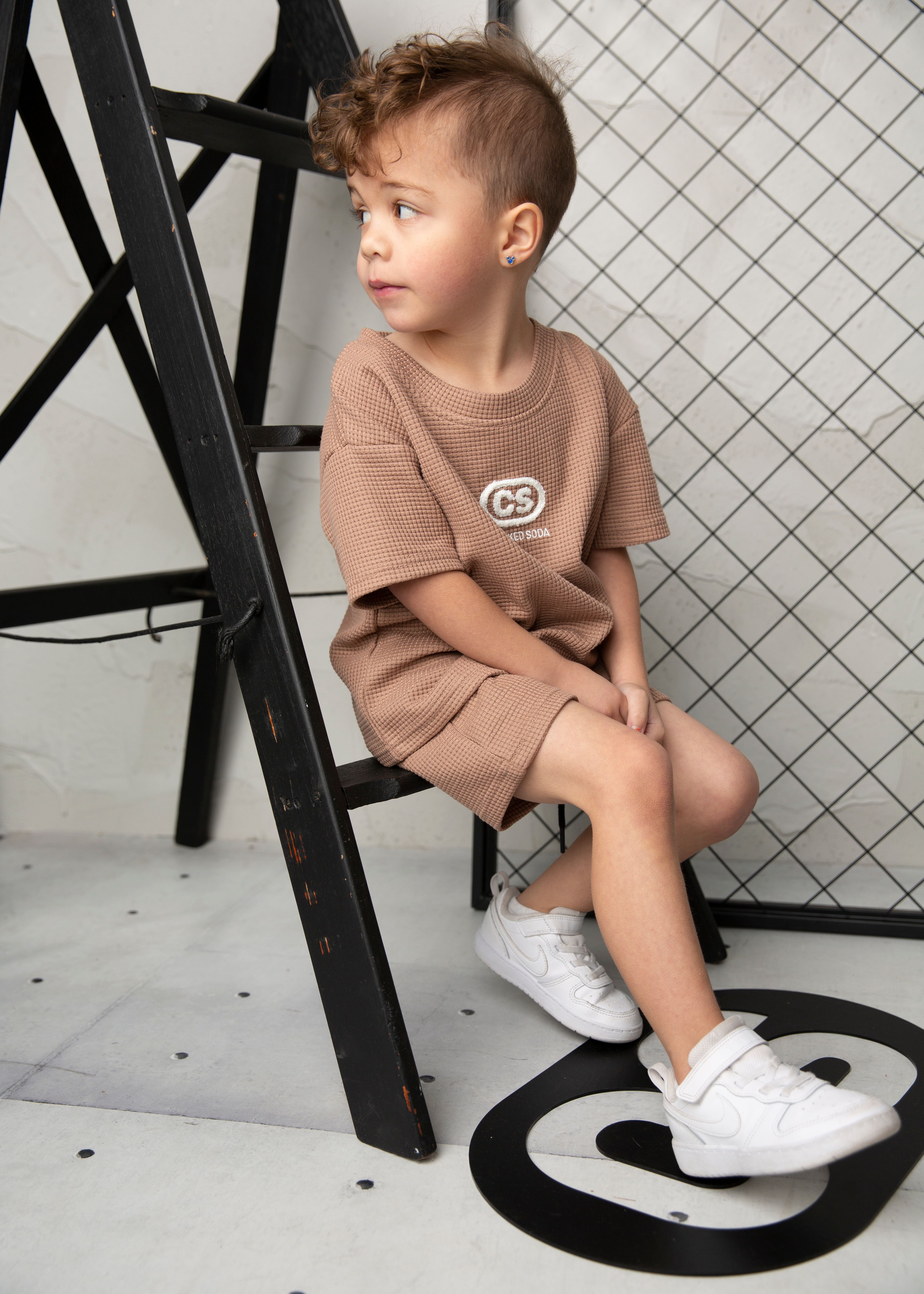 Dash Waffle Tee - Mocha-Clothing-Cracked Soda