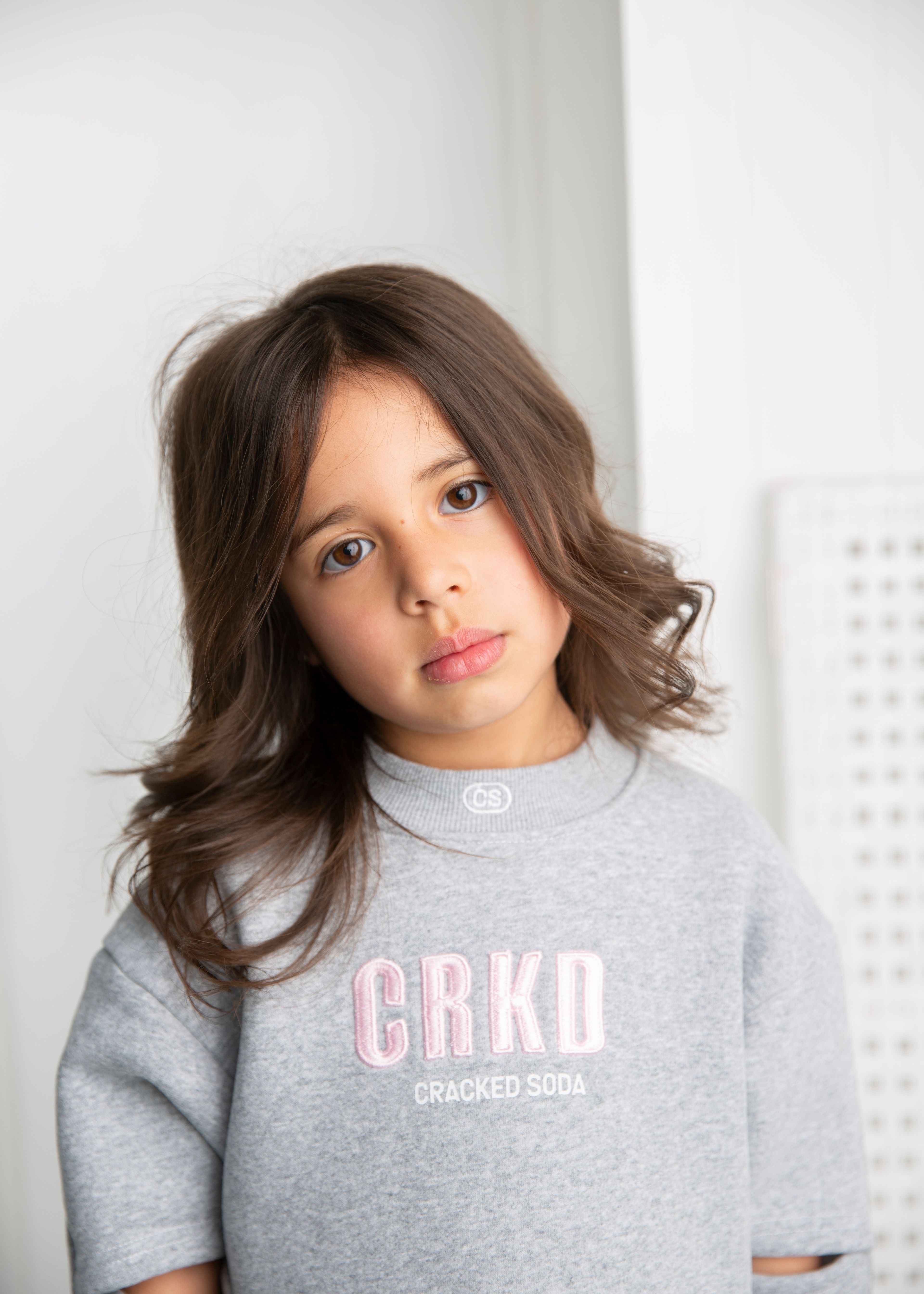 Emma Essential Crew Dress - Grey-Clothing-Cracked Soda