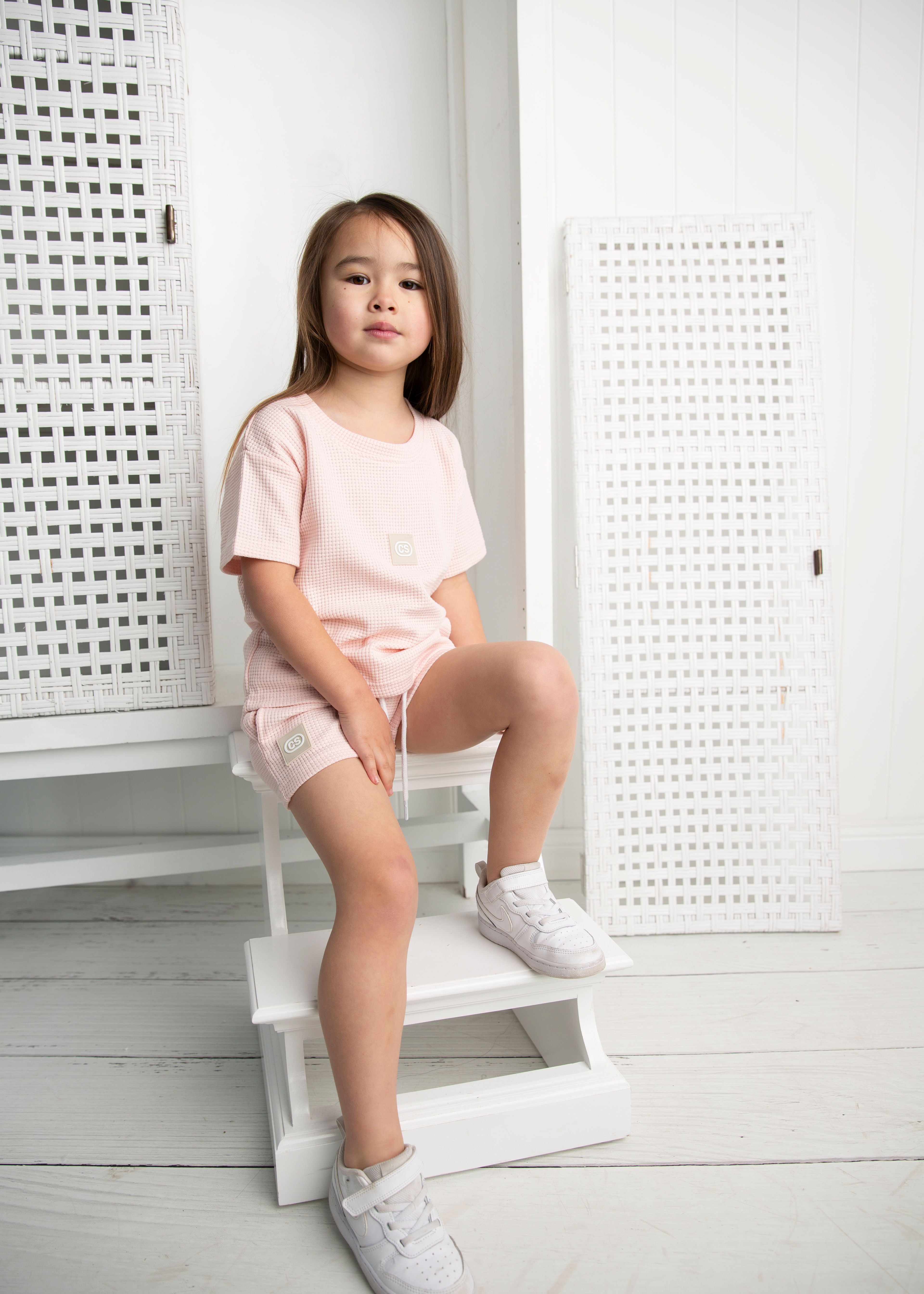 Emma Waffle Tee - Pink-Clothing-Cracked Soda