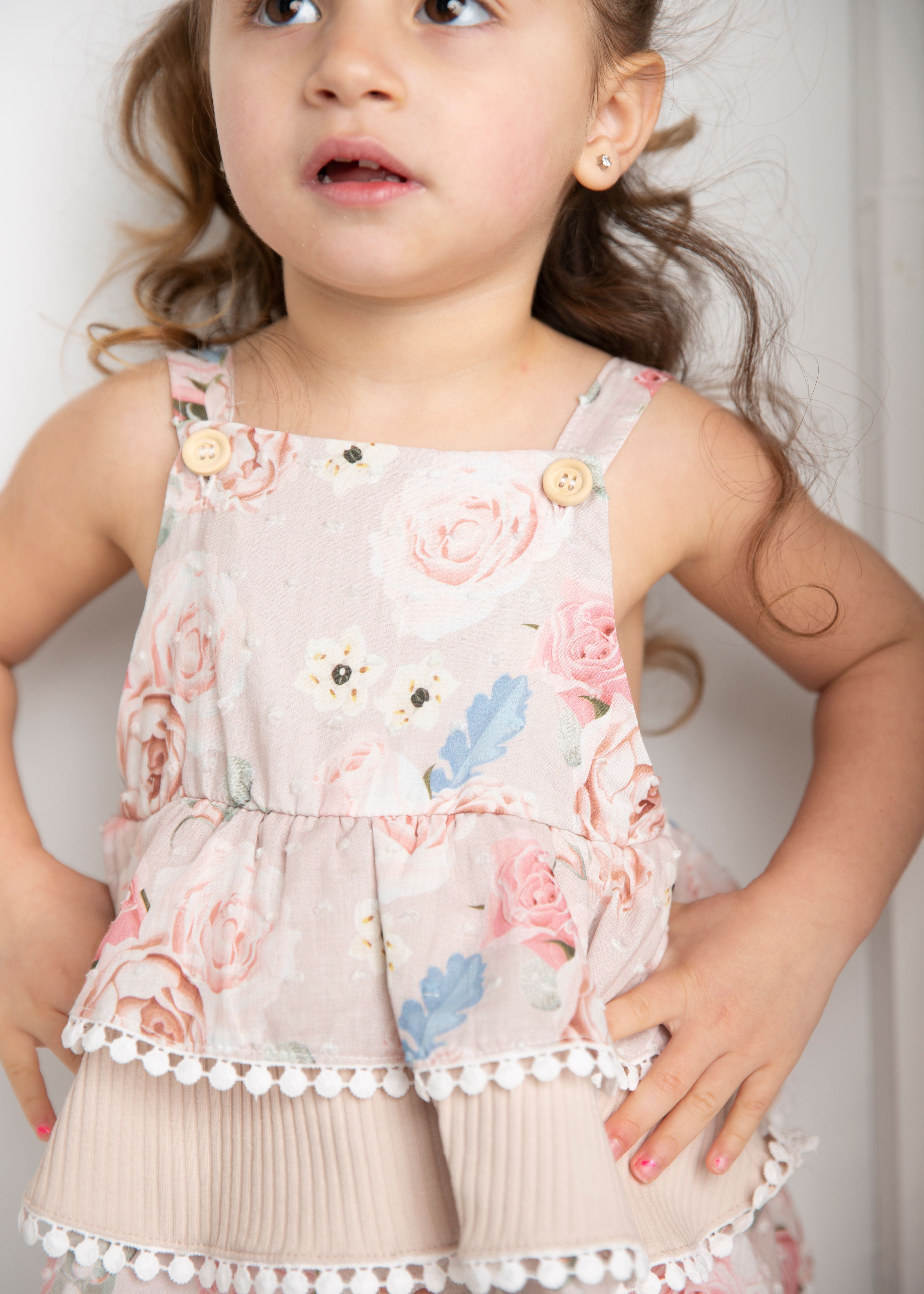Naomi Bodysuit Layered Dress - Floral-Clothing-Cracked Soda
