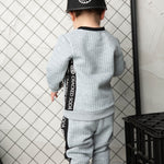 Ashton Textured Crew Set - Grey-Clothing-Cracked Soda