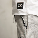 Ajax Textured Shorts - Grey-Shorts-Cracked Soda