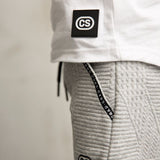 Ajax Textured Shorts - Grey-Shorts-Cracked Soda