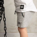 Ajax Textured Shorts - Grey-Shorts-Cracked Soda