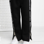 Harper Detailed Pant With Zip - Black-Clothing-Cracked Soda