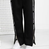 Harper Detailed Pant With Zip - Black-Clothing-Cracked Soda
