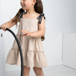 Harper Detailed Strap Dress - Sand-Clothing-Cracked Soda
