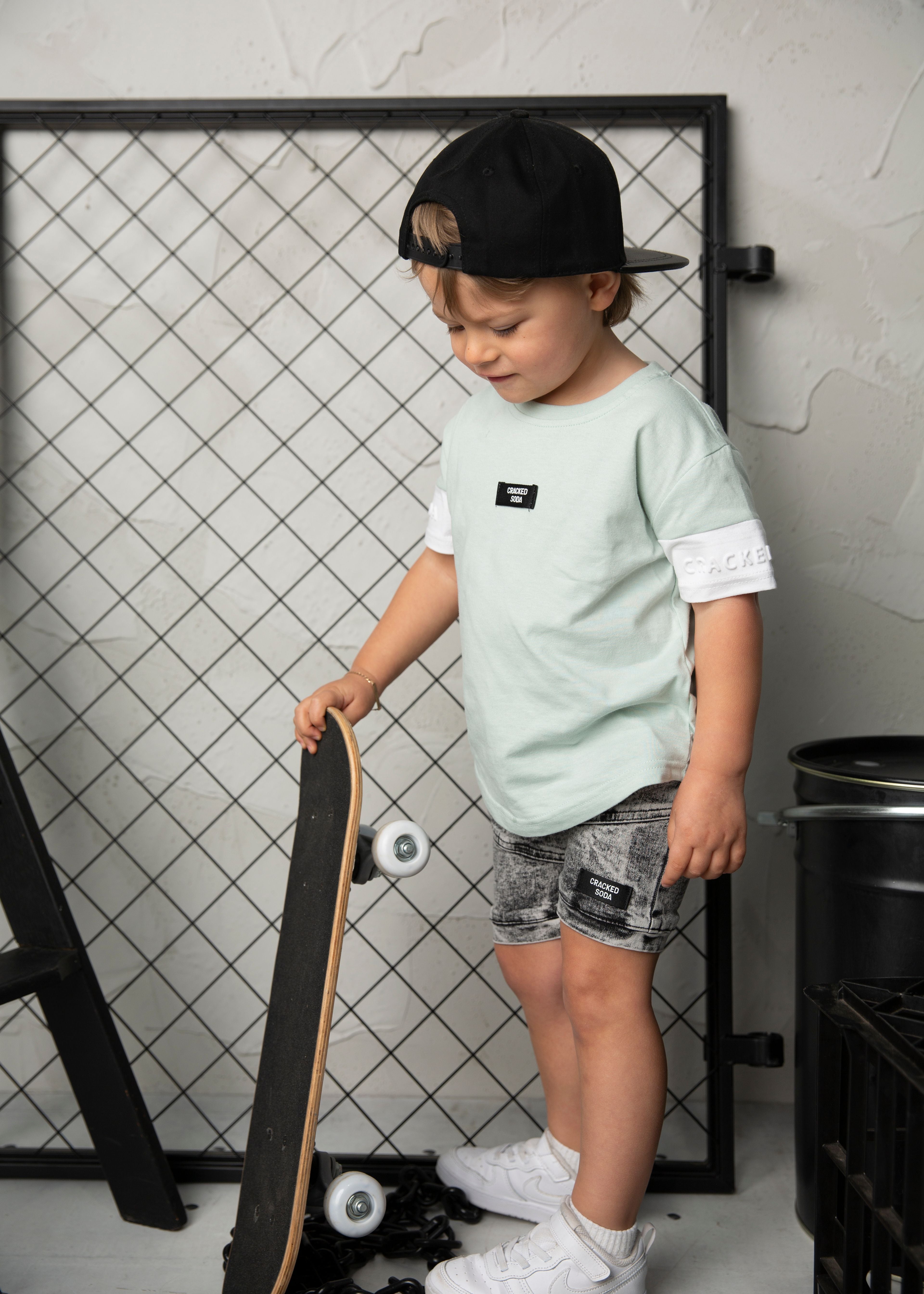 Huck Scoop Tee - Pale Aqua-Clothing-Cracked Soda