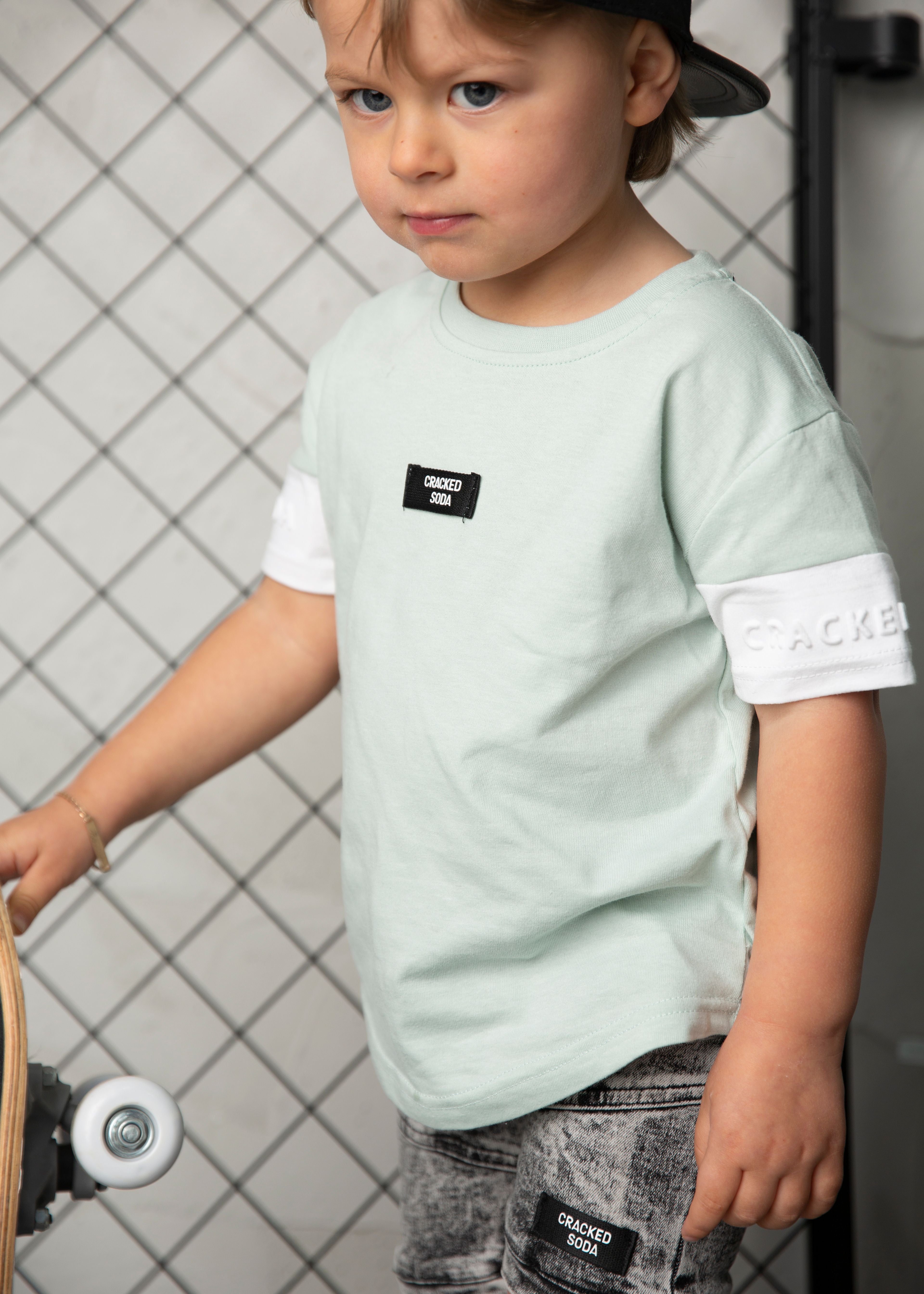 Huck Scoop Tee - Pale Aqua-Clothing-Cracked Soda
