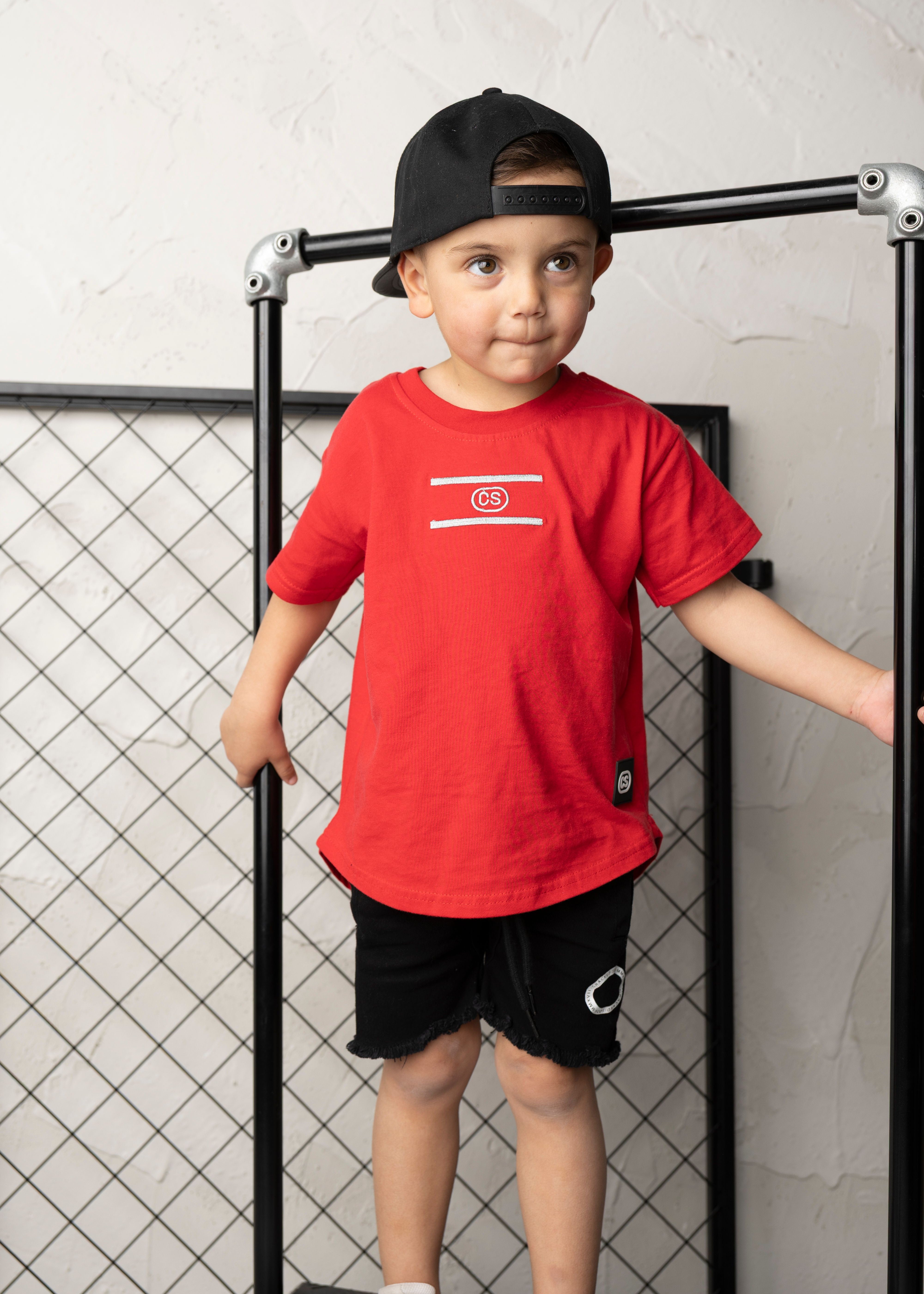 Josh Essential Tee - Red-Clothing-Cracked Soda