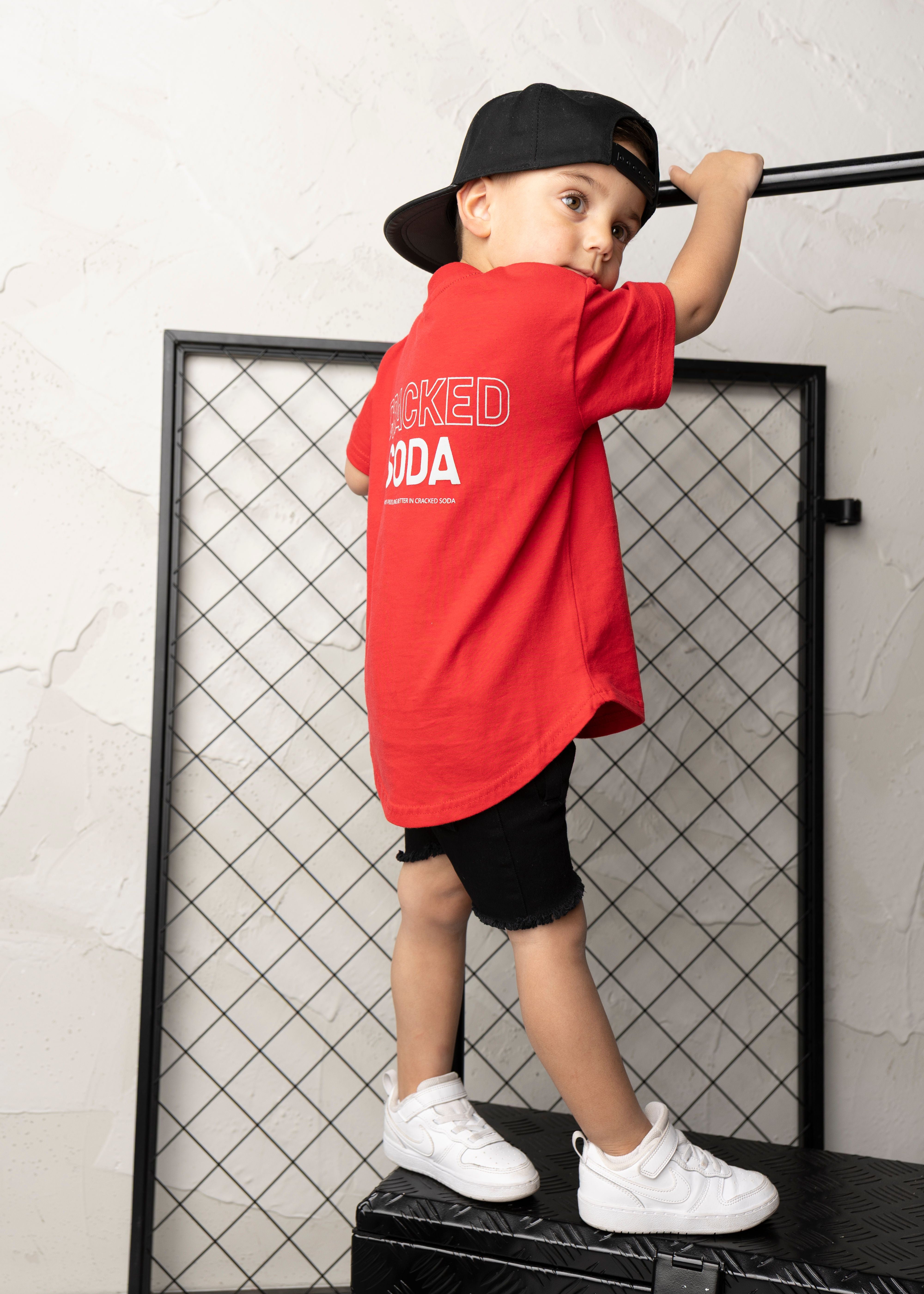 Josh Essential Tee - Red-Clothing-Cracked Soda