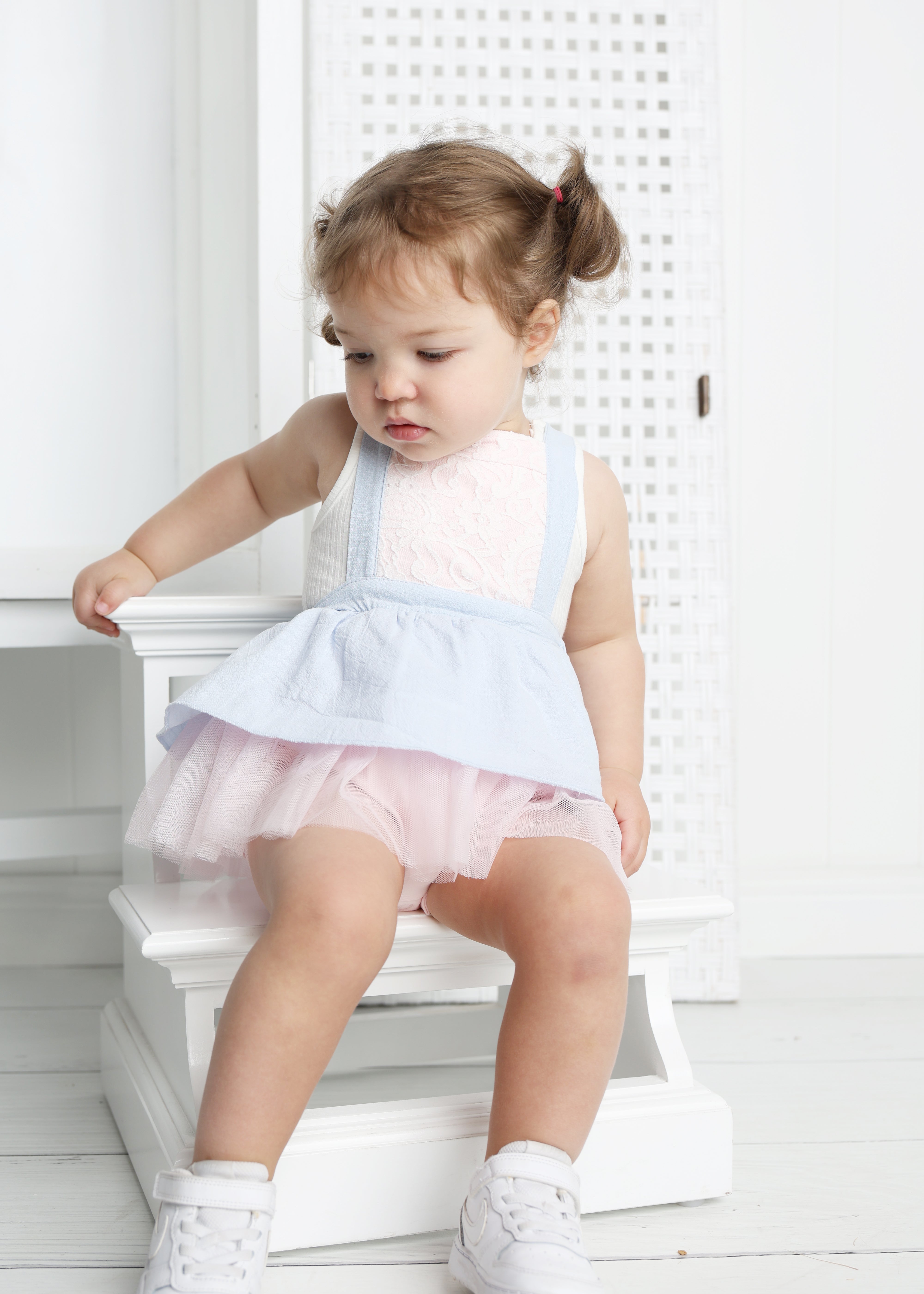 Emma Overall Dress - Blue/Pink-Clothing-Cracked Soda