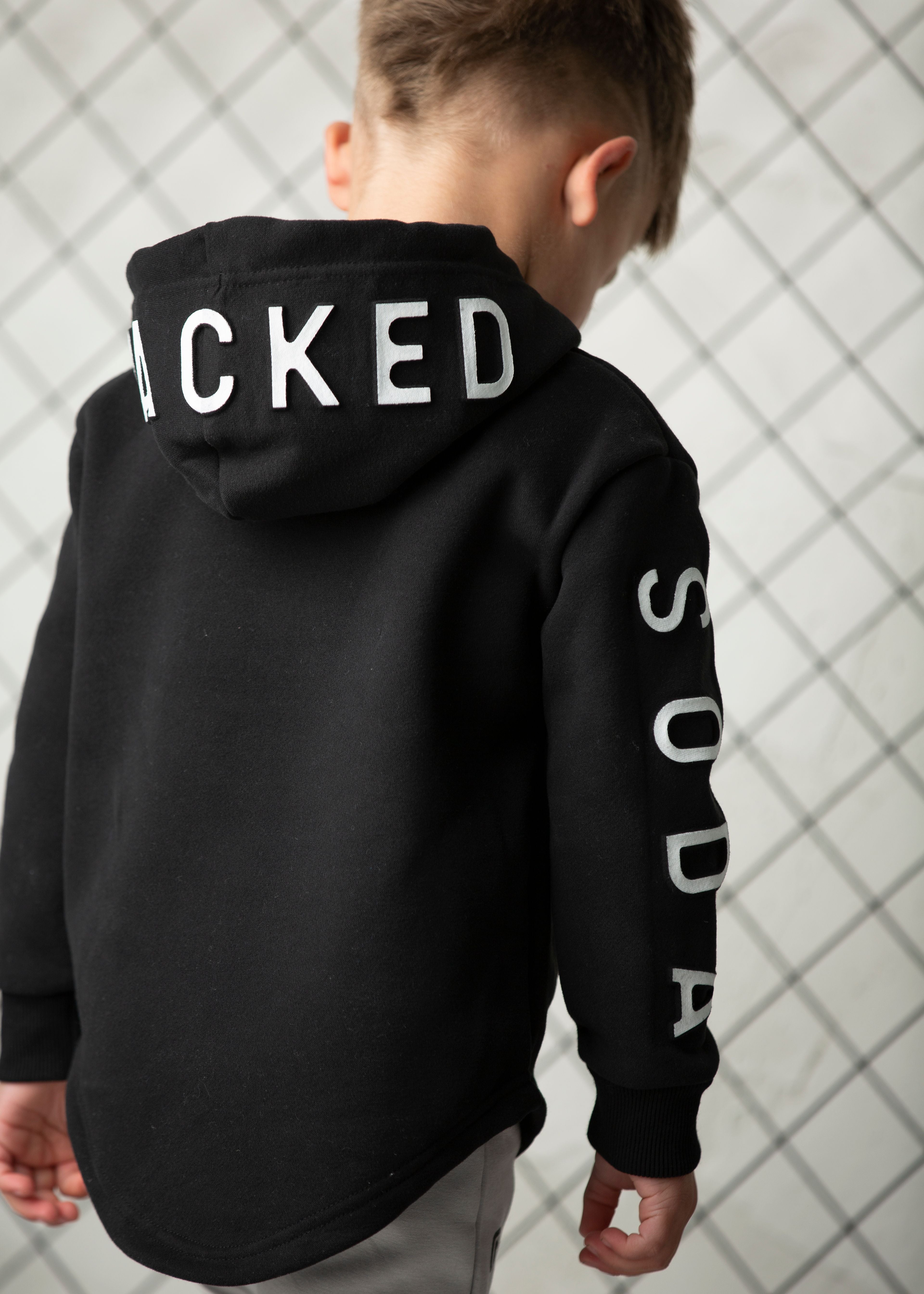 Luca Detailed Hoodie - Black-Clothing-Cracked Soda