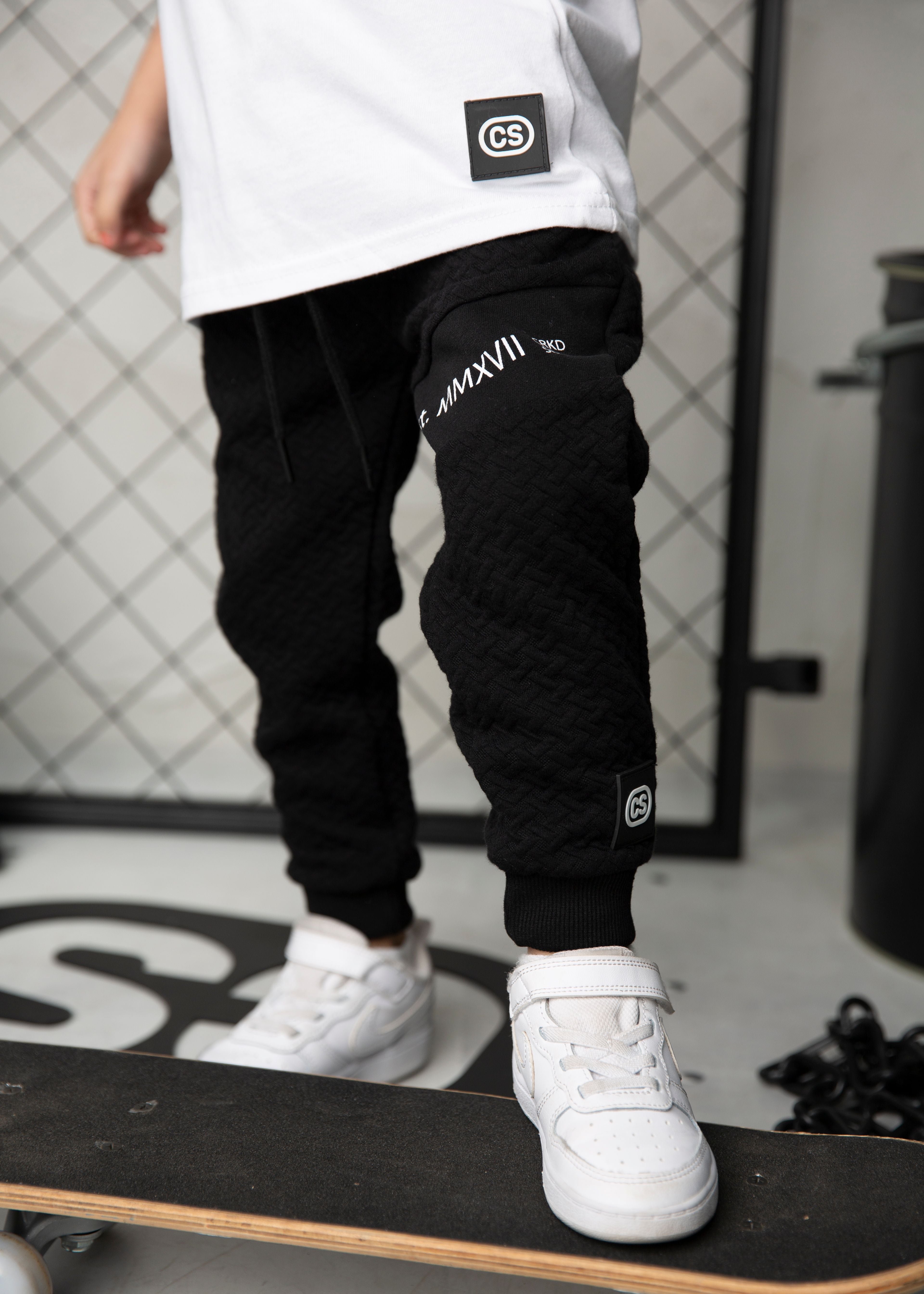 Luca Detailed Trackpants - Black-Clothing-Cracked Soda