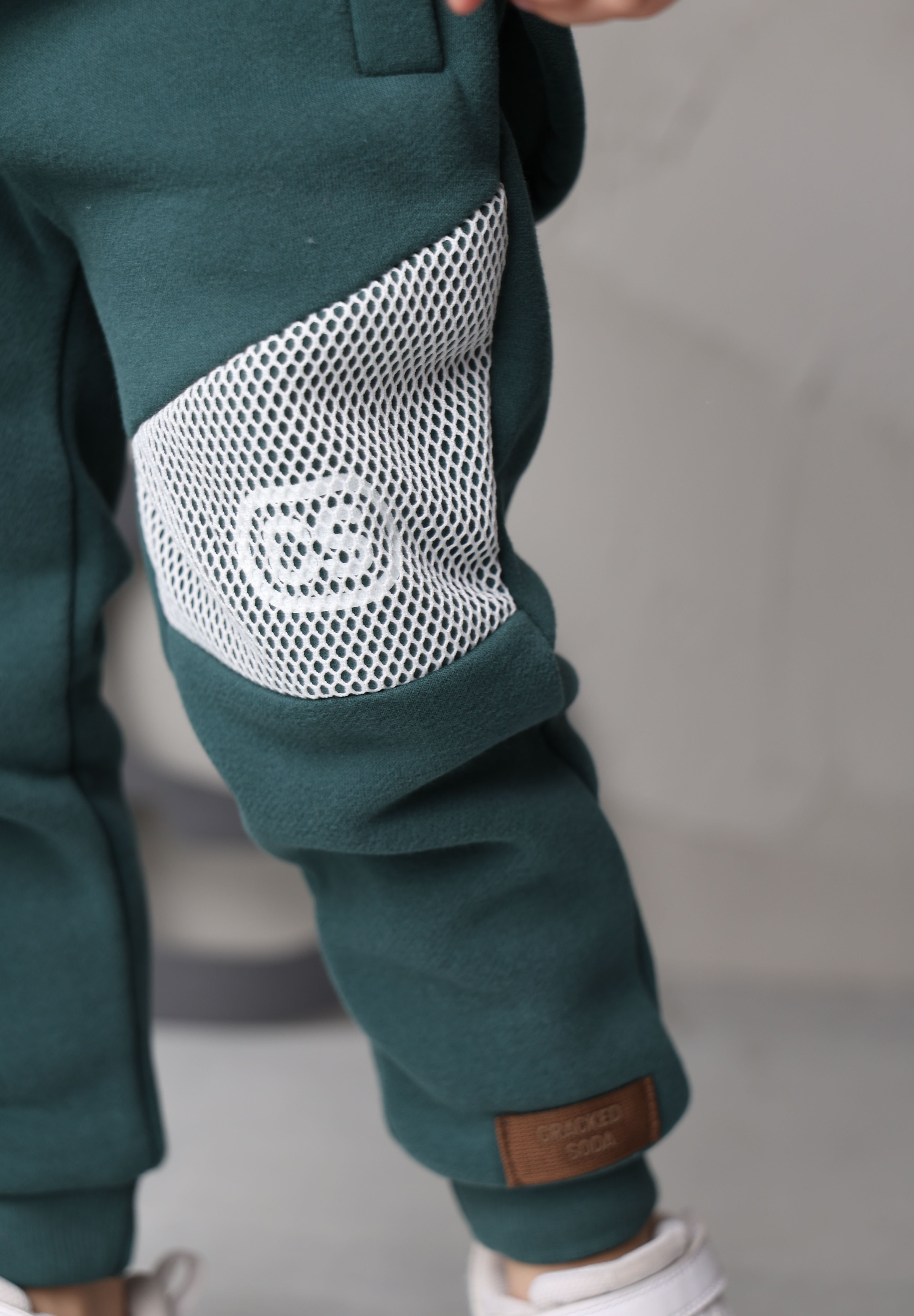 Malachi Detailed Trackpants - Forest-Clothing-Cracked Soda