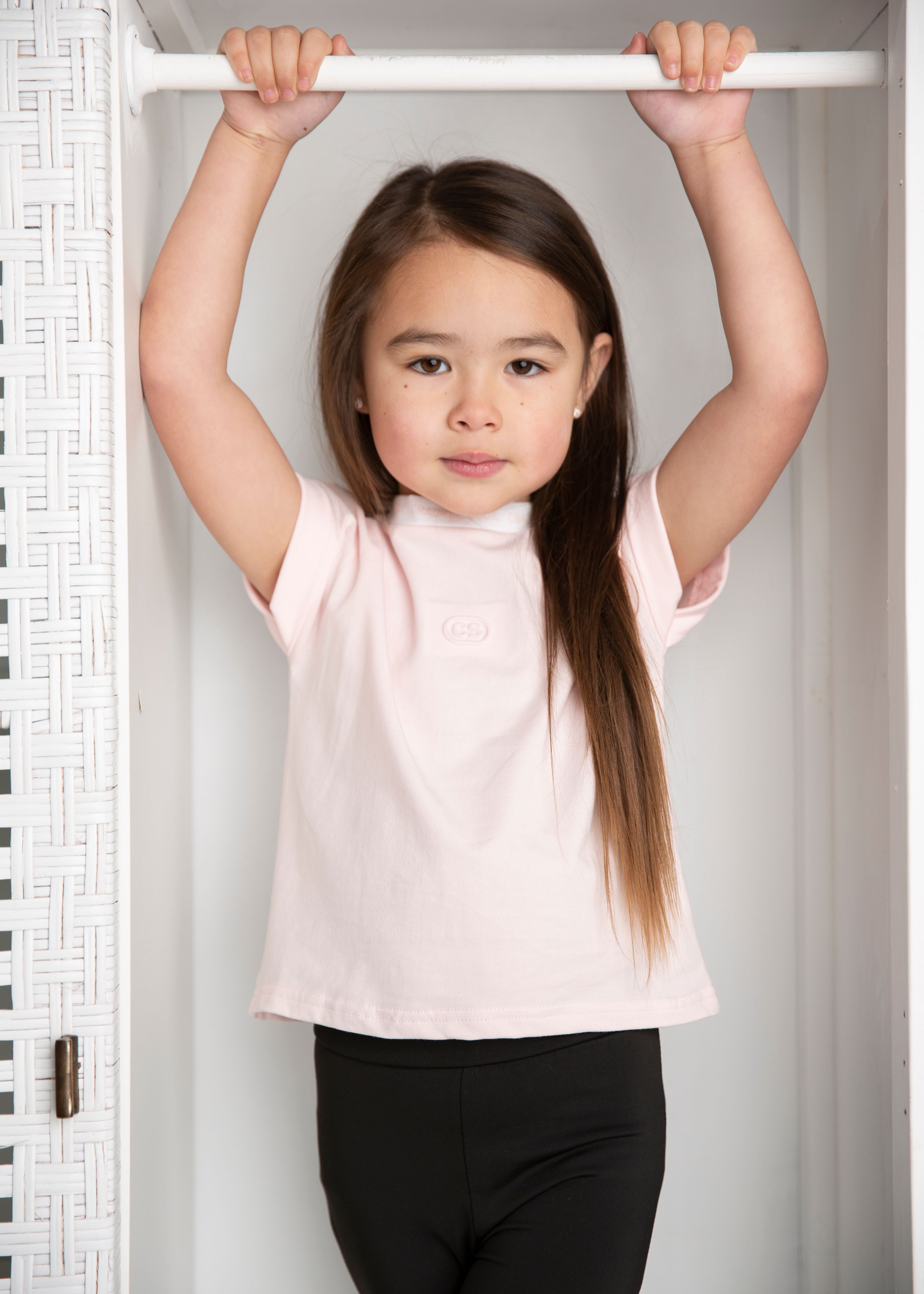 Emma Detailed Neck Tee - Pink-Clothing-Cracked Soda