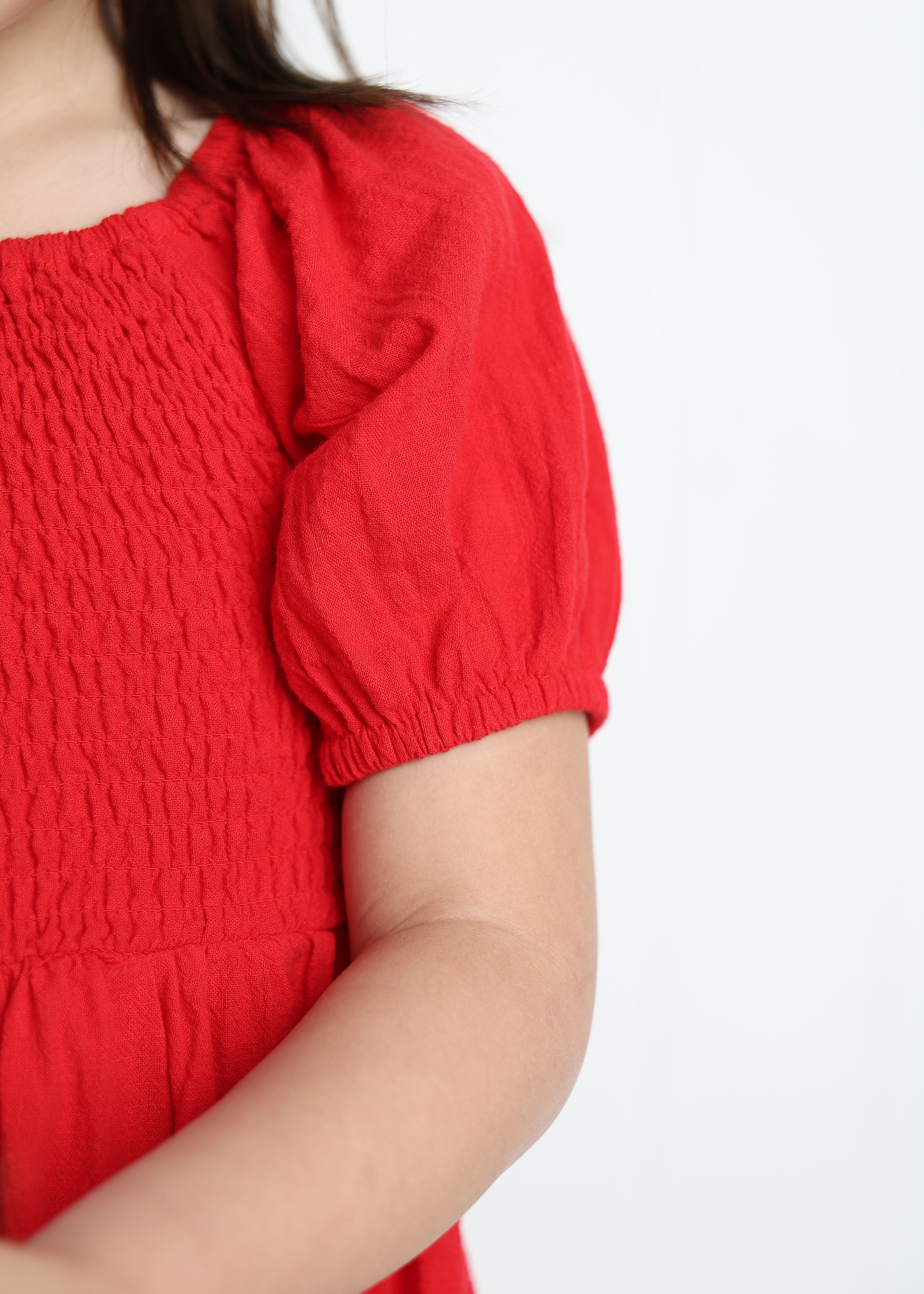 Poppy Puff Sleeve Dress-Clothing-Cracked Soda
