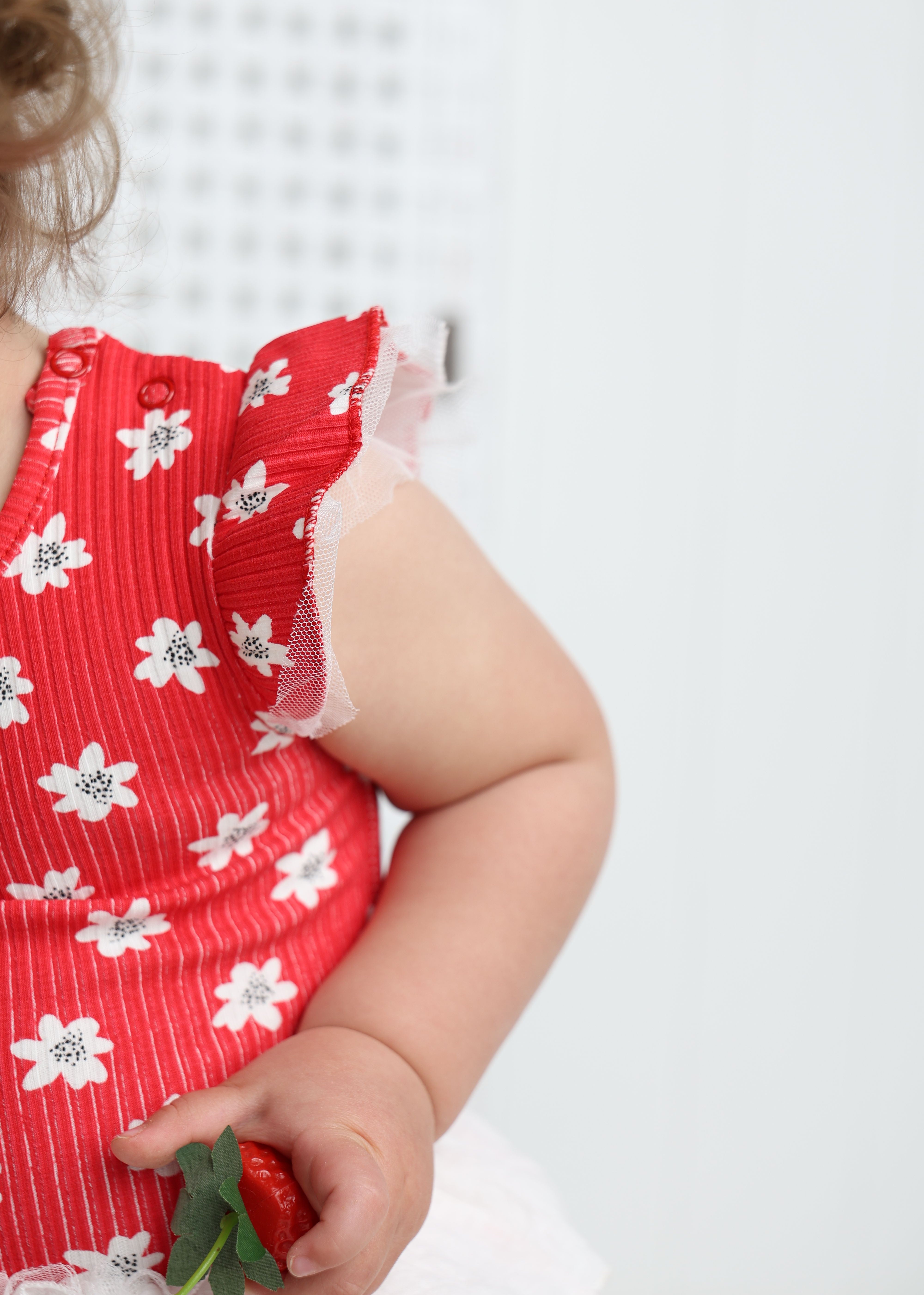 Poppy Red Print Tulle Bodysuit-Clothing-Cracked Soda