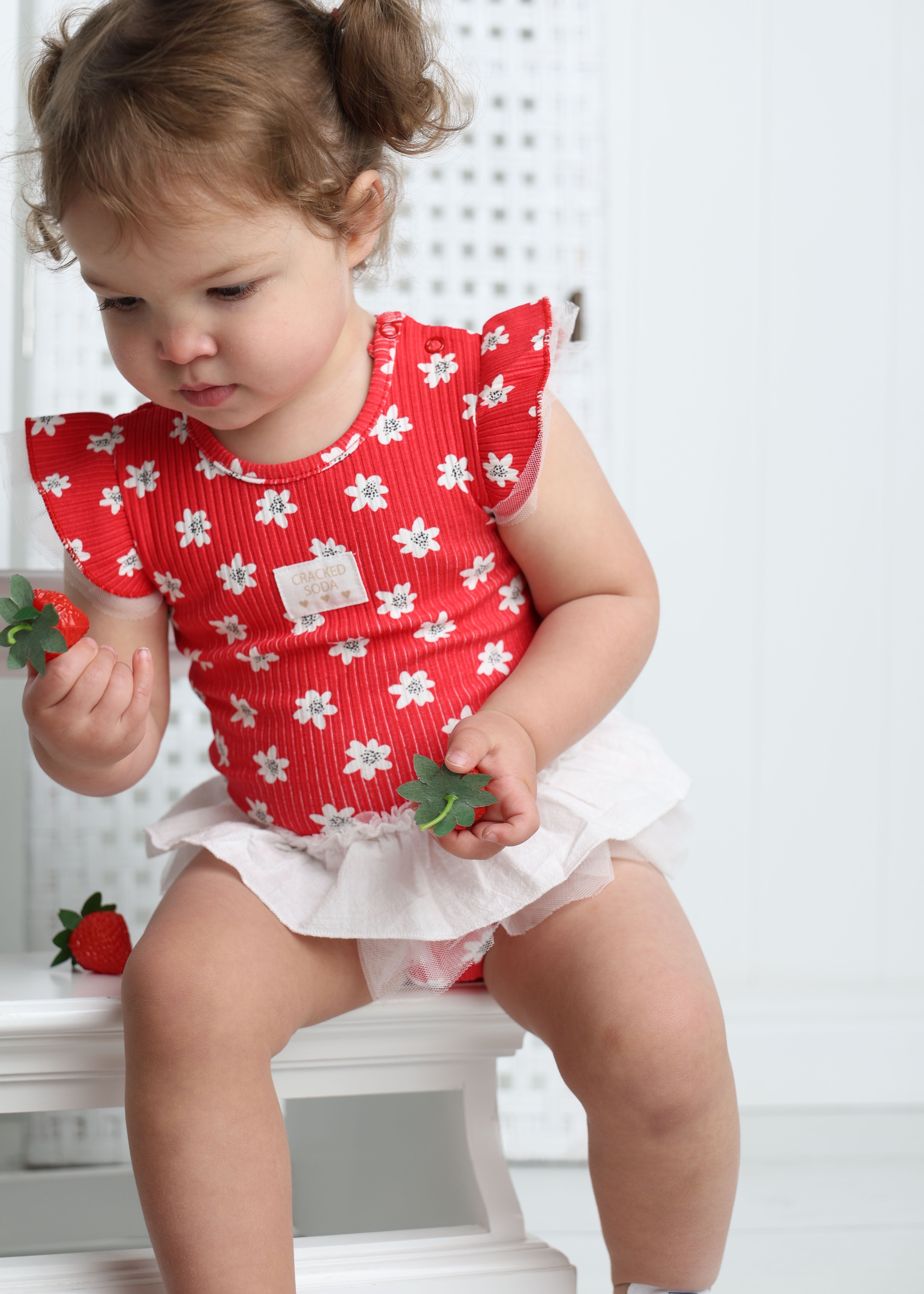 Poppy Red Print Tulle Bodysuit-Clothing-Cracked Soda