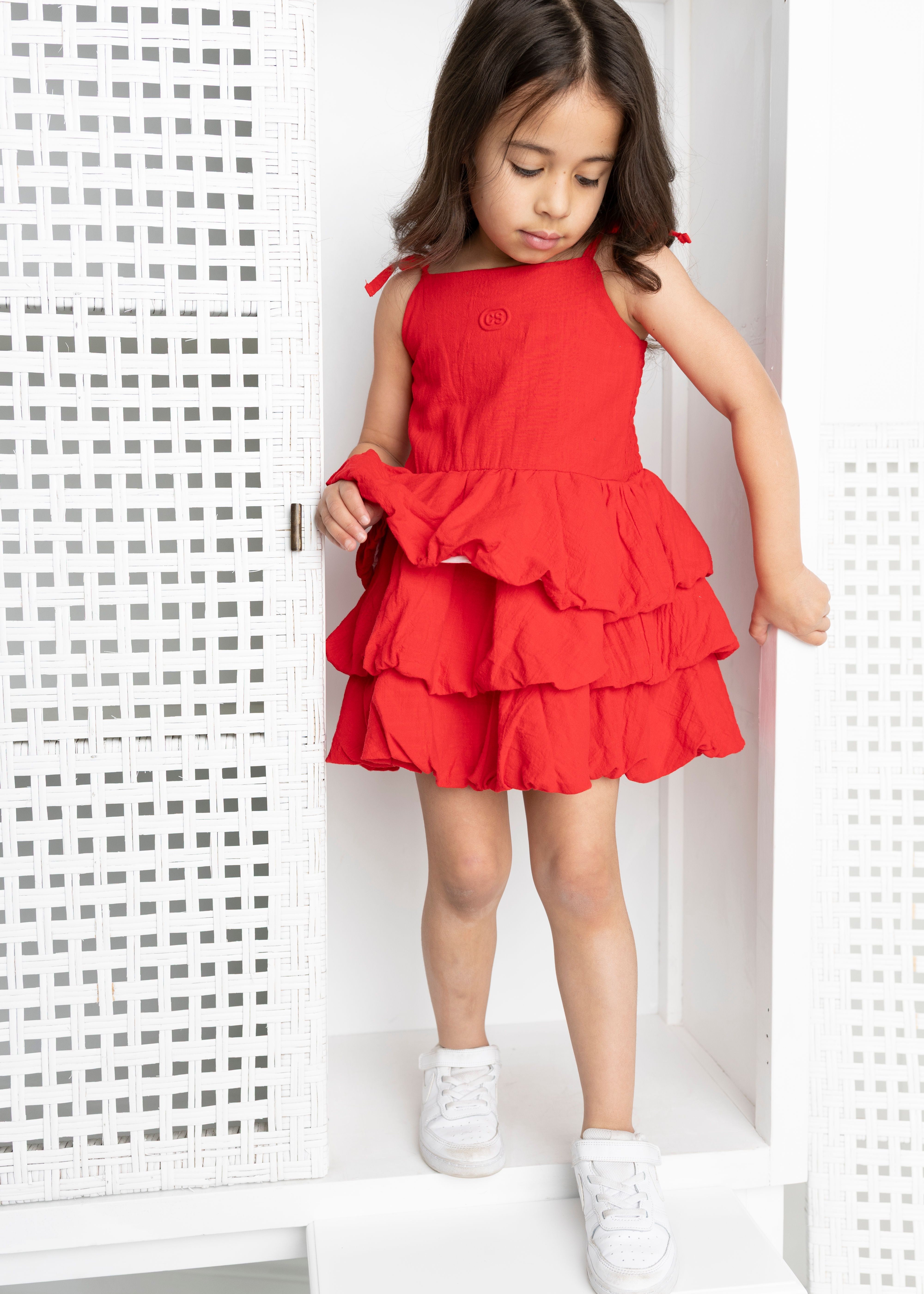 Poppy Layered Linen Dress-Clothing-Cracked Soda