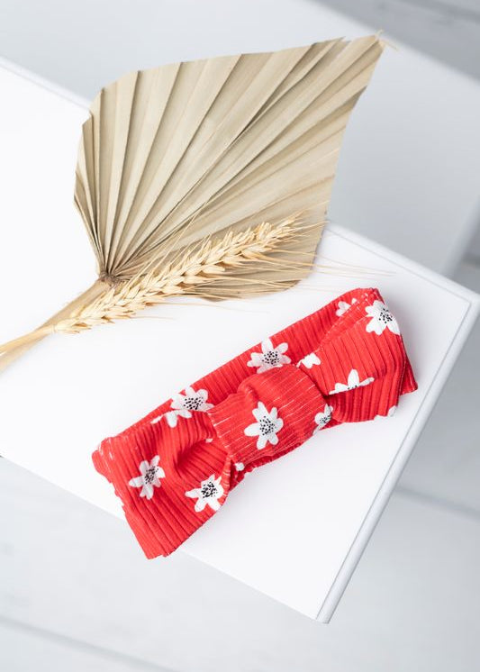 Poppy Flower Red Headband-Clothing-Cracked Soda