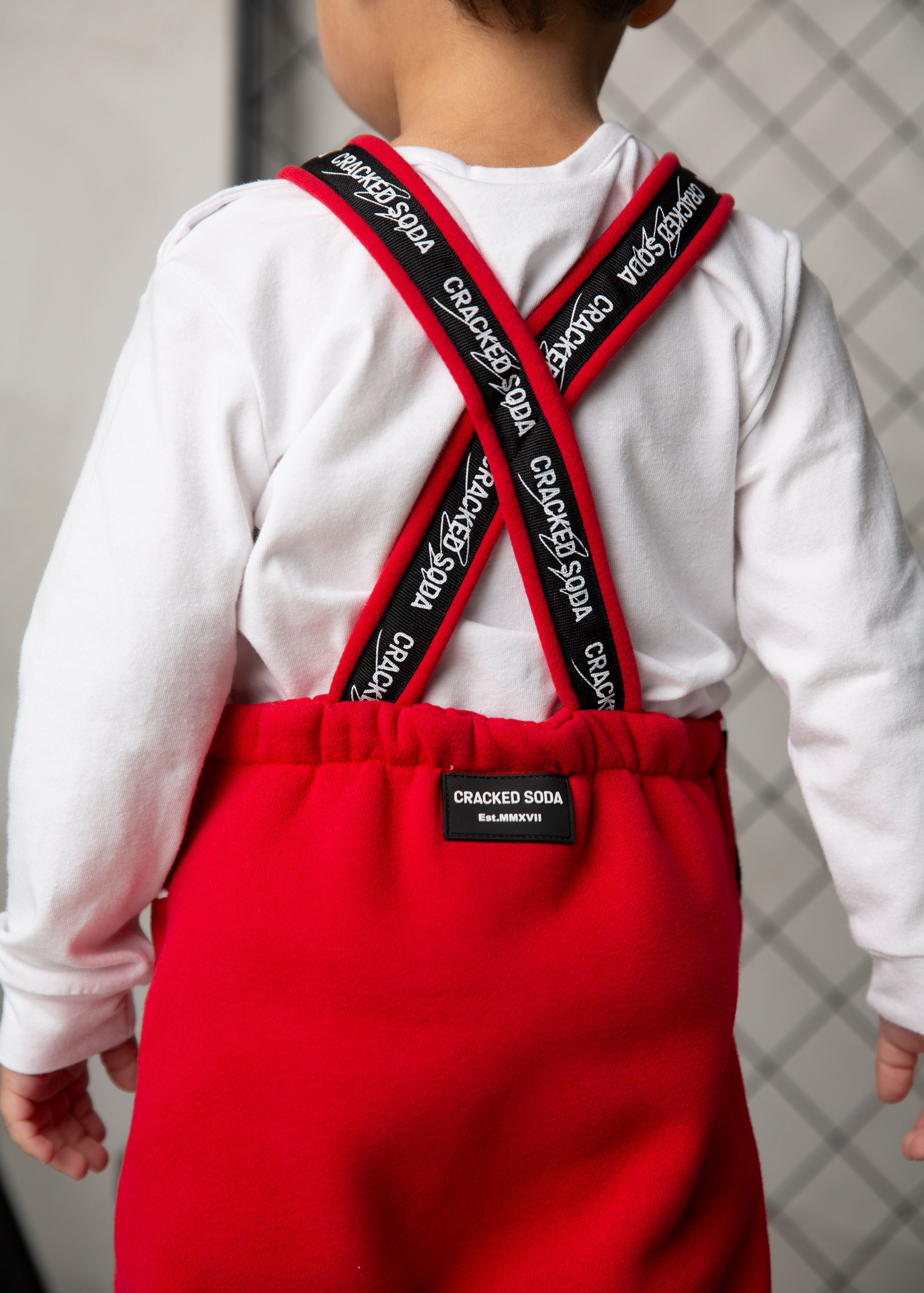 Sammy Detailed Overalls - Red-Clothing-Cracked Soda
