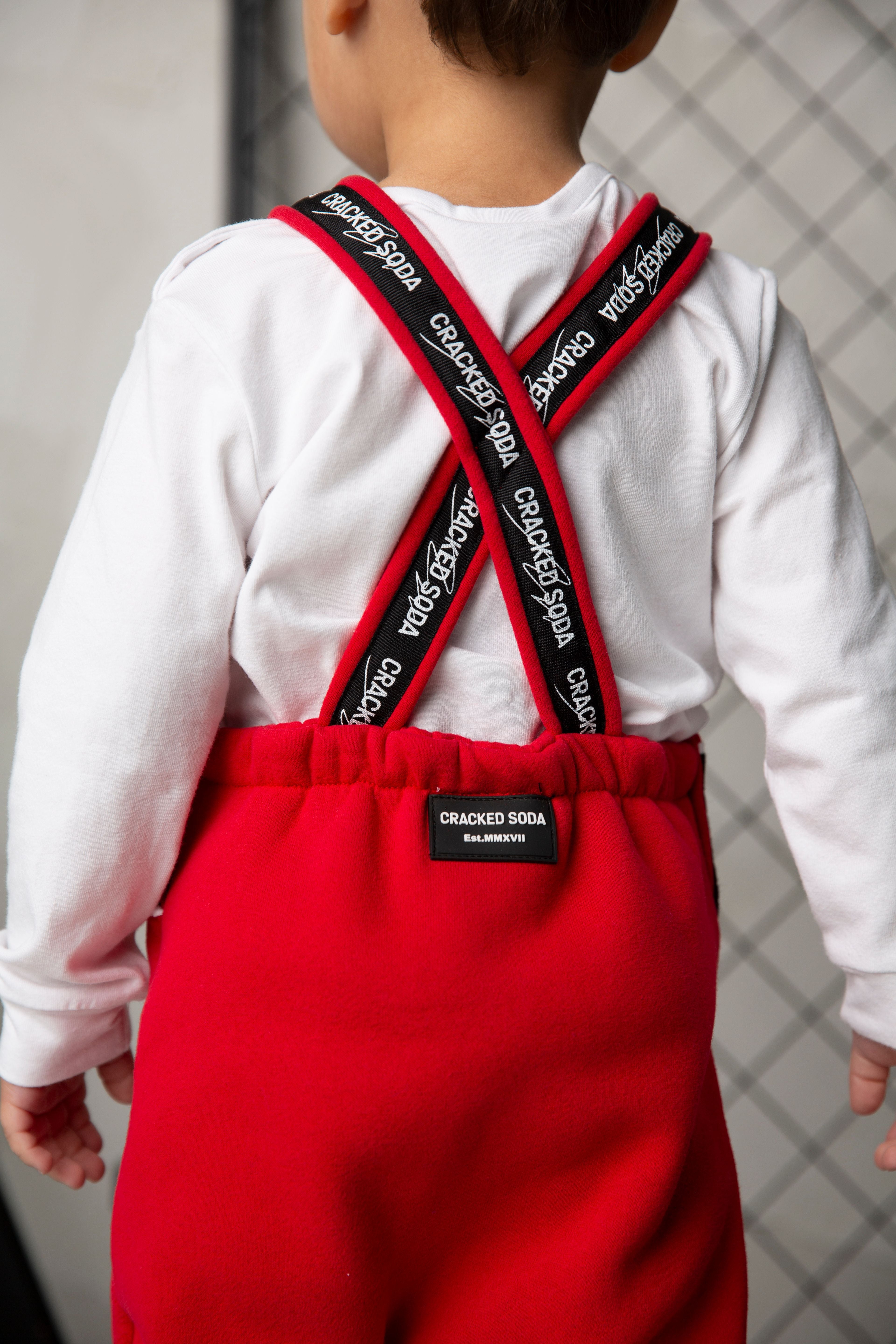 Sammy Detailed Overalls - Red-Clothing-Cracked Soda