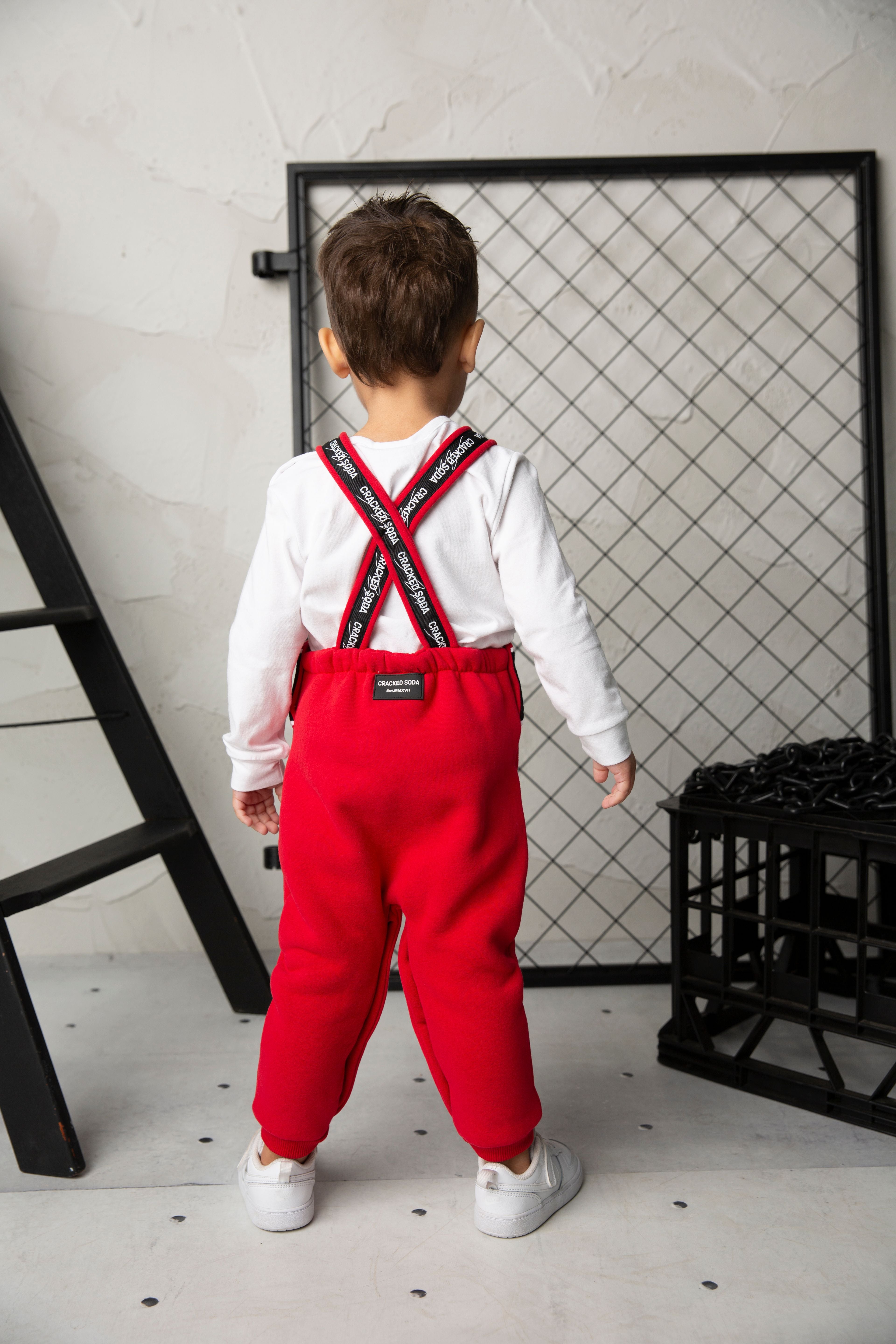 Sammy Detailed Overalls - Red-Clothing-Cracked Soda