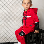 Sammy Detailed Trackpants - Red-Clothing-Cracked Soda