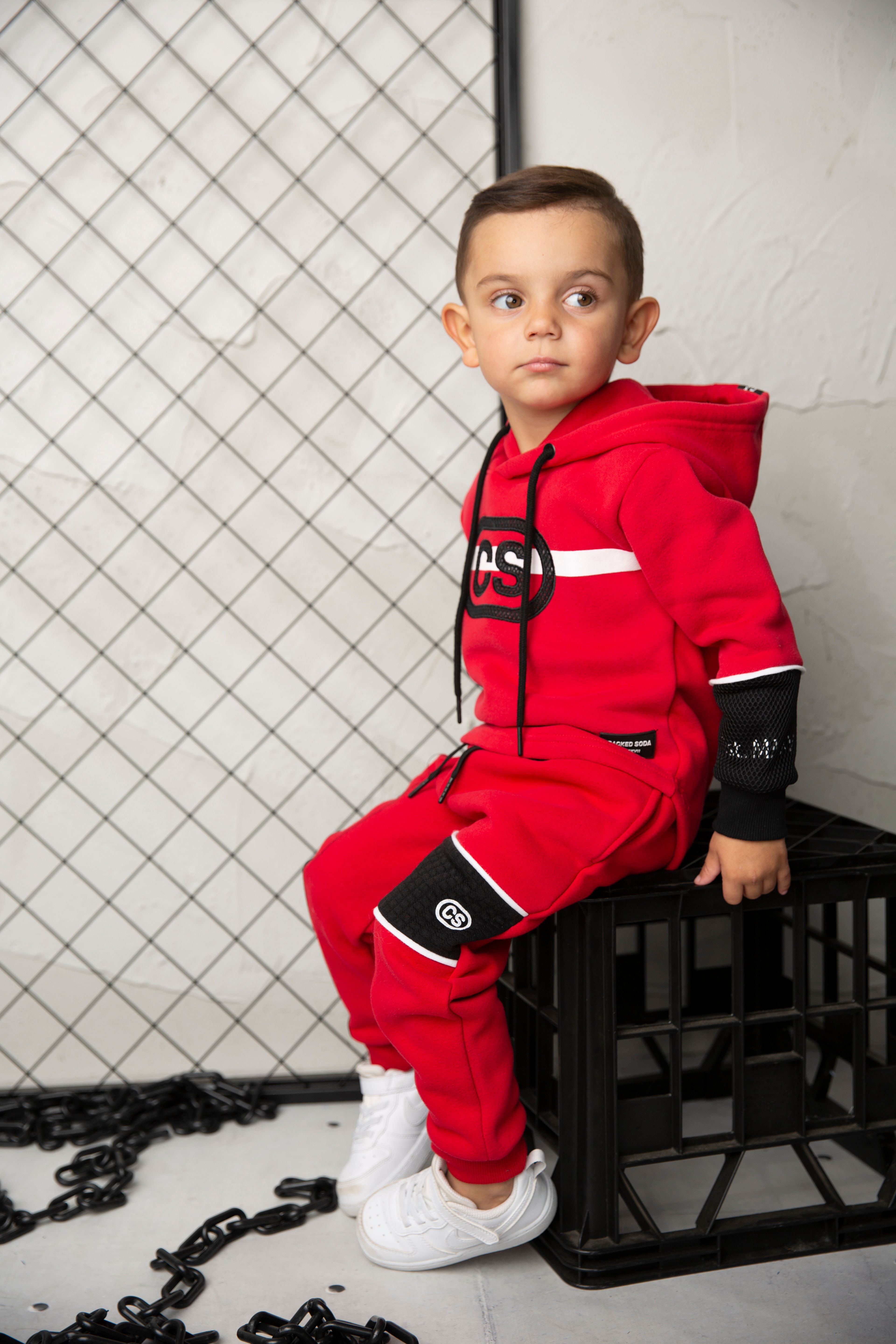 Sammy Detailed Trackpants - Red-Clothing-Cracked Soda