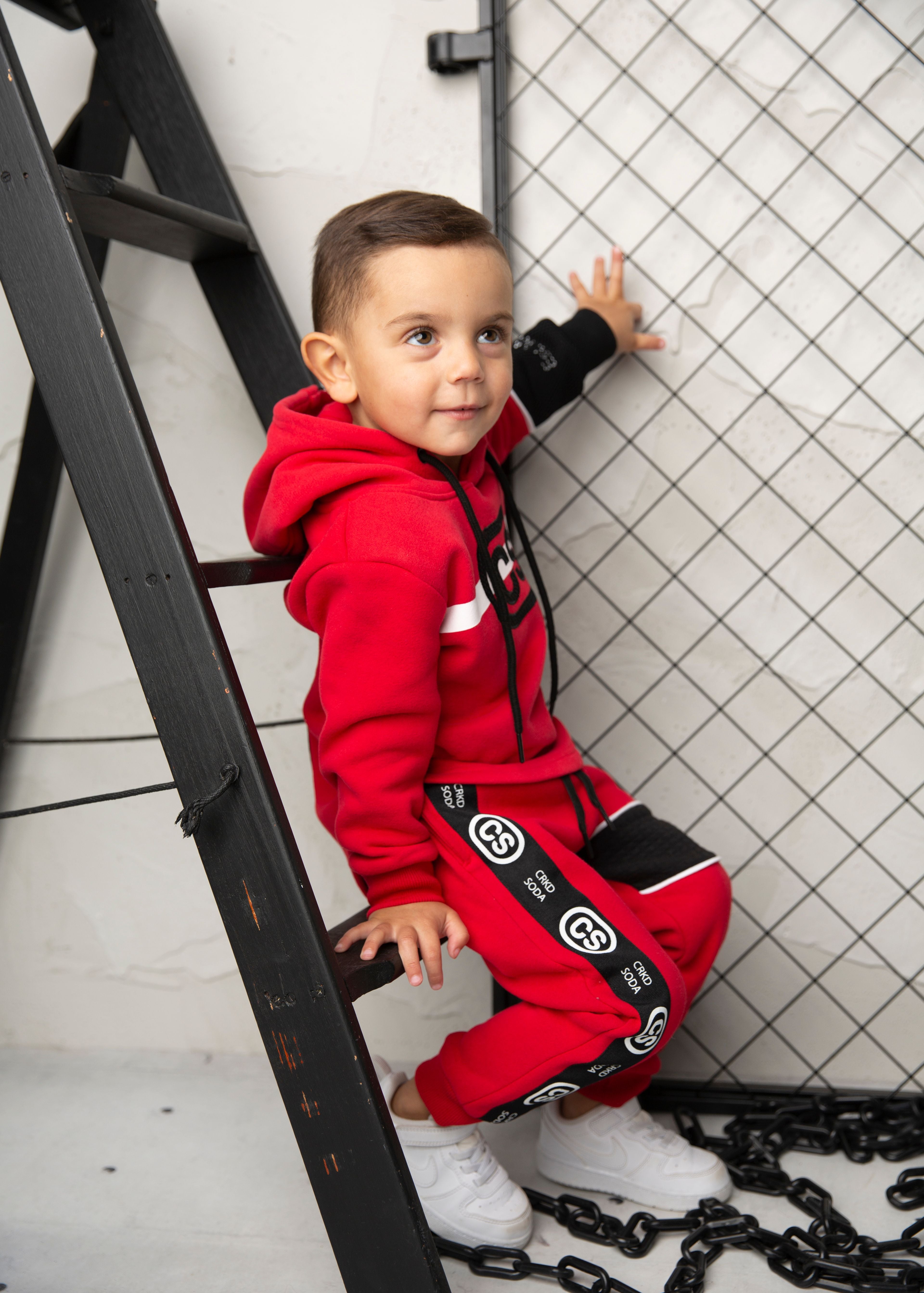 Sammy Detailed Trackpants - Red-Clothing-Cracked Soda