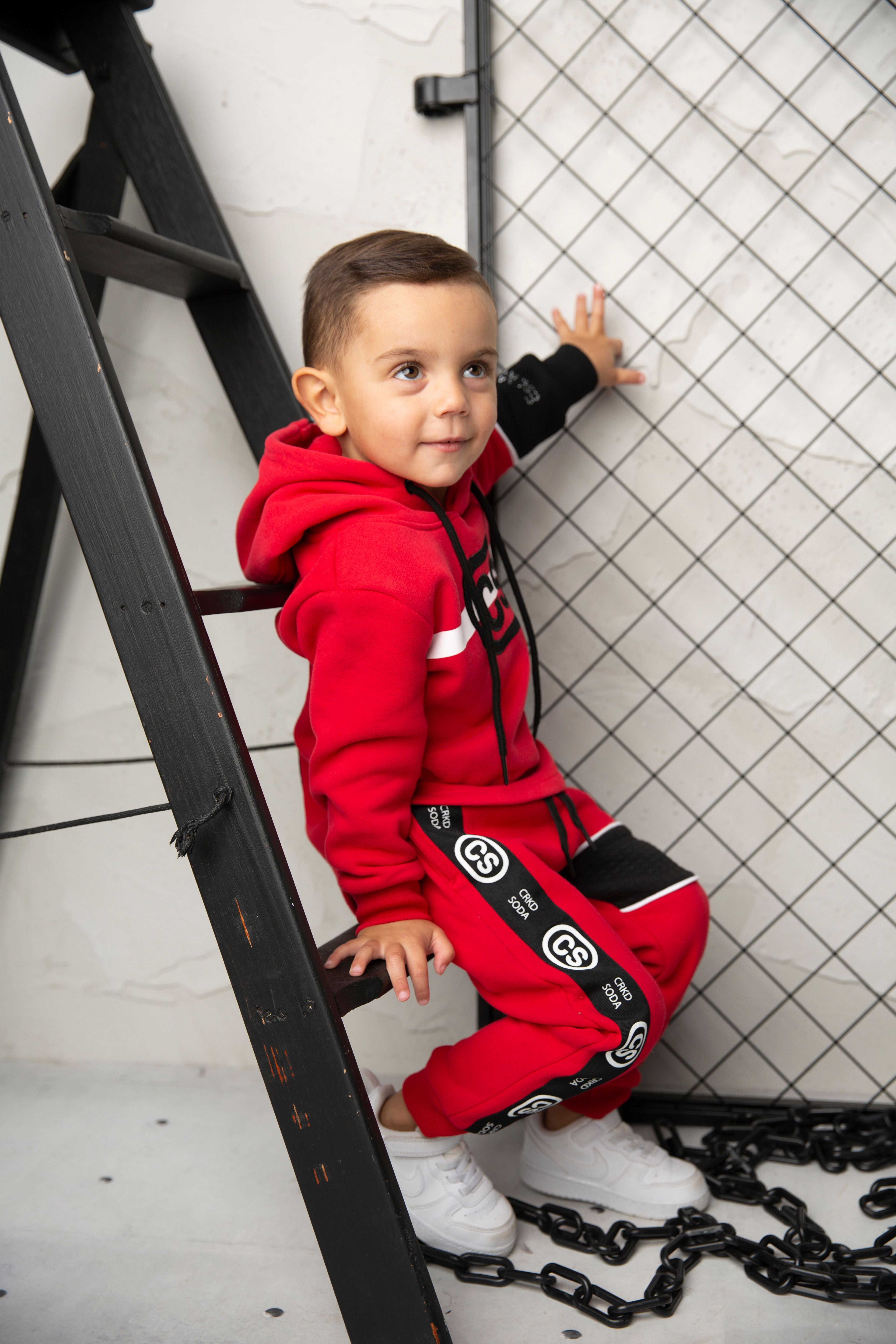 Sammy Detailed Trackpants - Red-Clothing-Cracked Soda